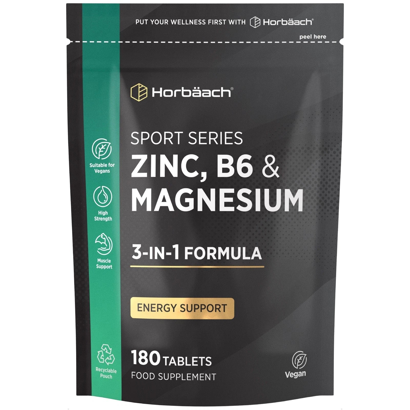 Zinc, Magnesium and Vitamin B6 | 180 Tablets