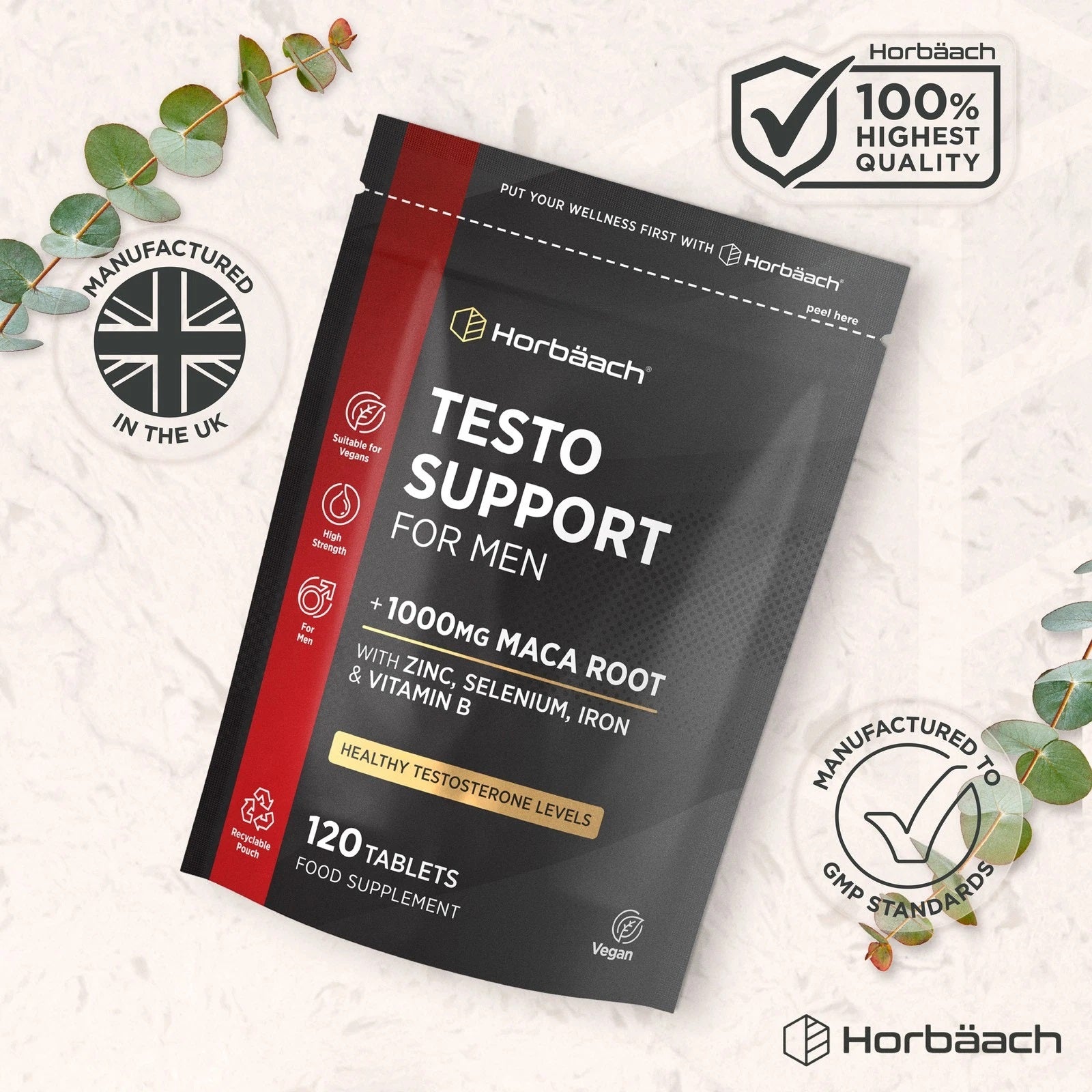 Testosterone Support Complex for Men | 120 Tablets
