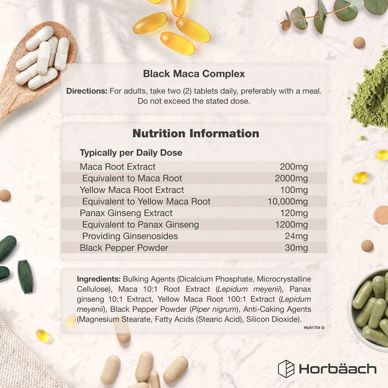 Black Maca Root Complex 12,000 mg | 180 Tablets