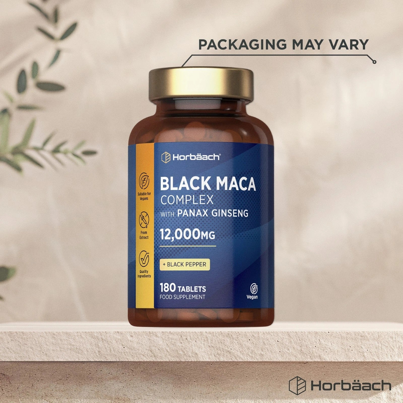 Black Maca Root Complex 12,000 mg | 180 Tablets