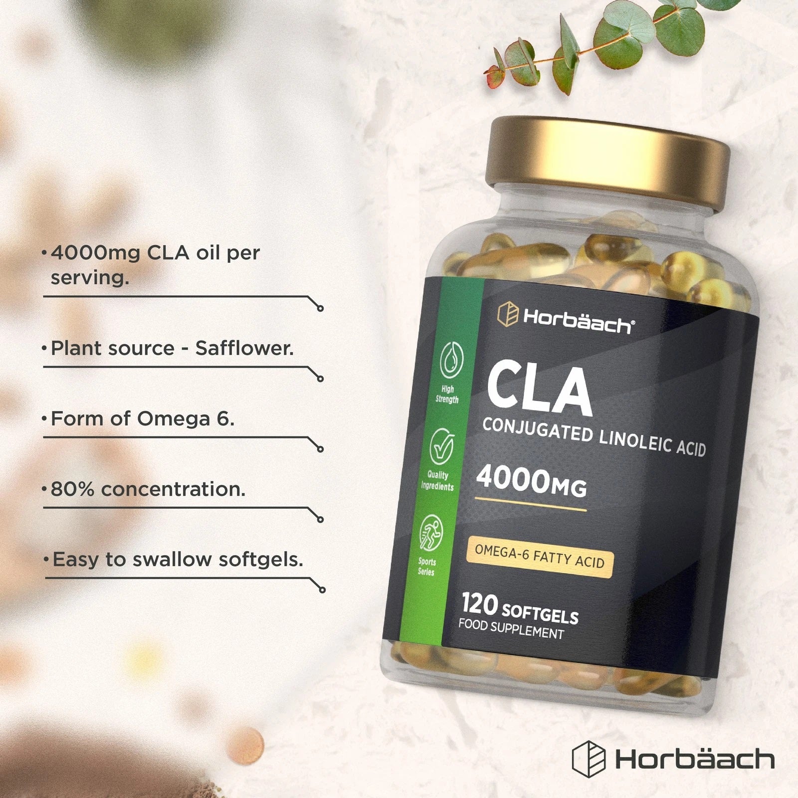 CLA Conjugated Linoleic Acid 4000 mg | 120 Softgels