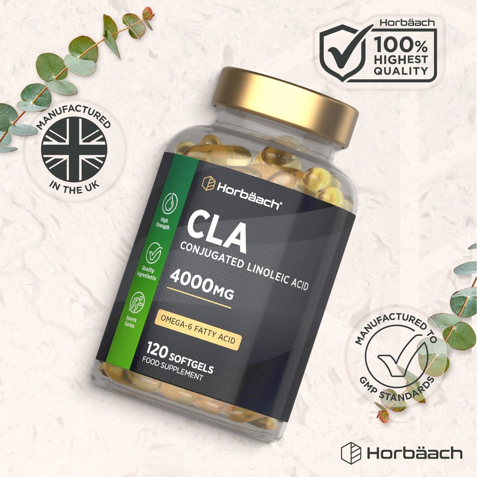 CLA Conjugated Linoleic Acid 4000 mg | 120 Softgels