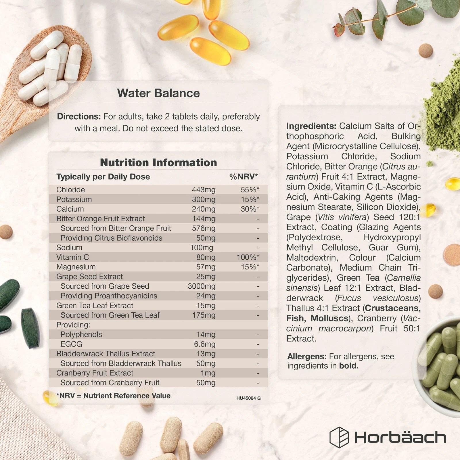 Water Tablets | Electrolyte Balance | 120 Tablets