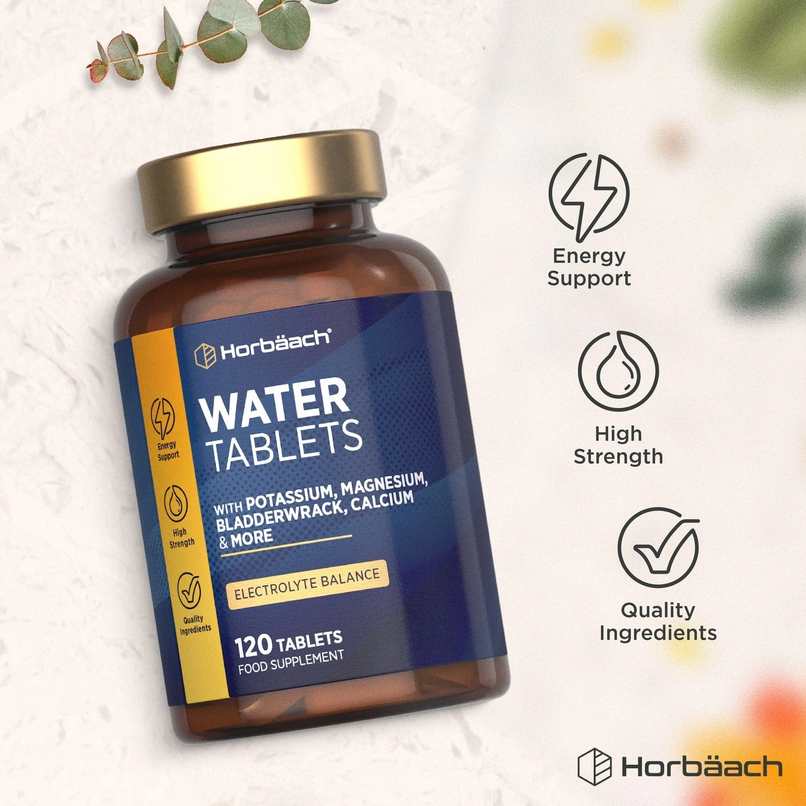 Water Tablets | Electrolyte Balance | 120 Tablets