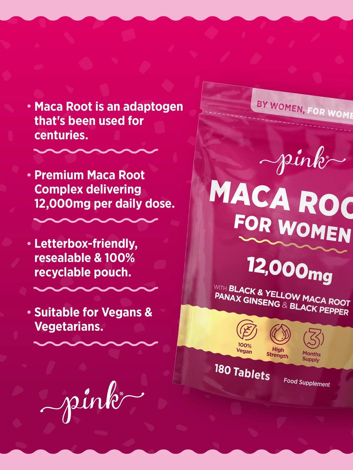 Maca Root Complex for Women 12,000 mg | 180 Tablets