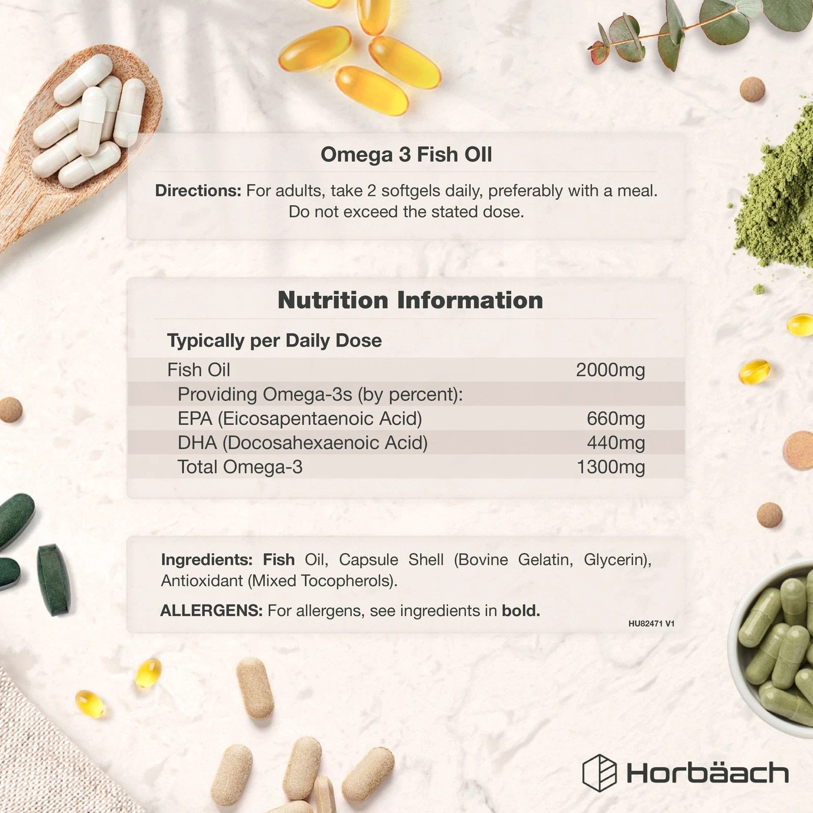 Omega 3 Fish Oil 2000 mg | 120 Softgels