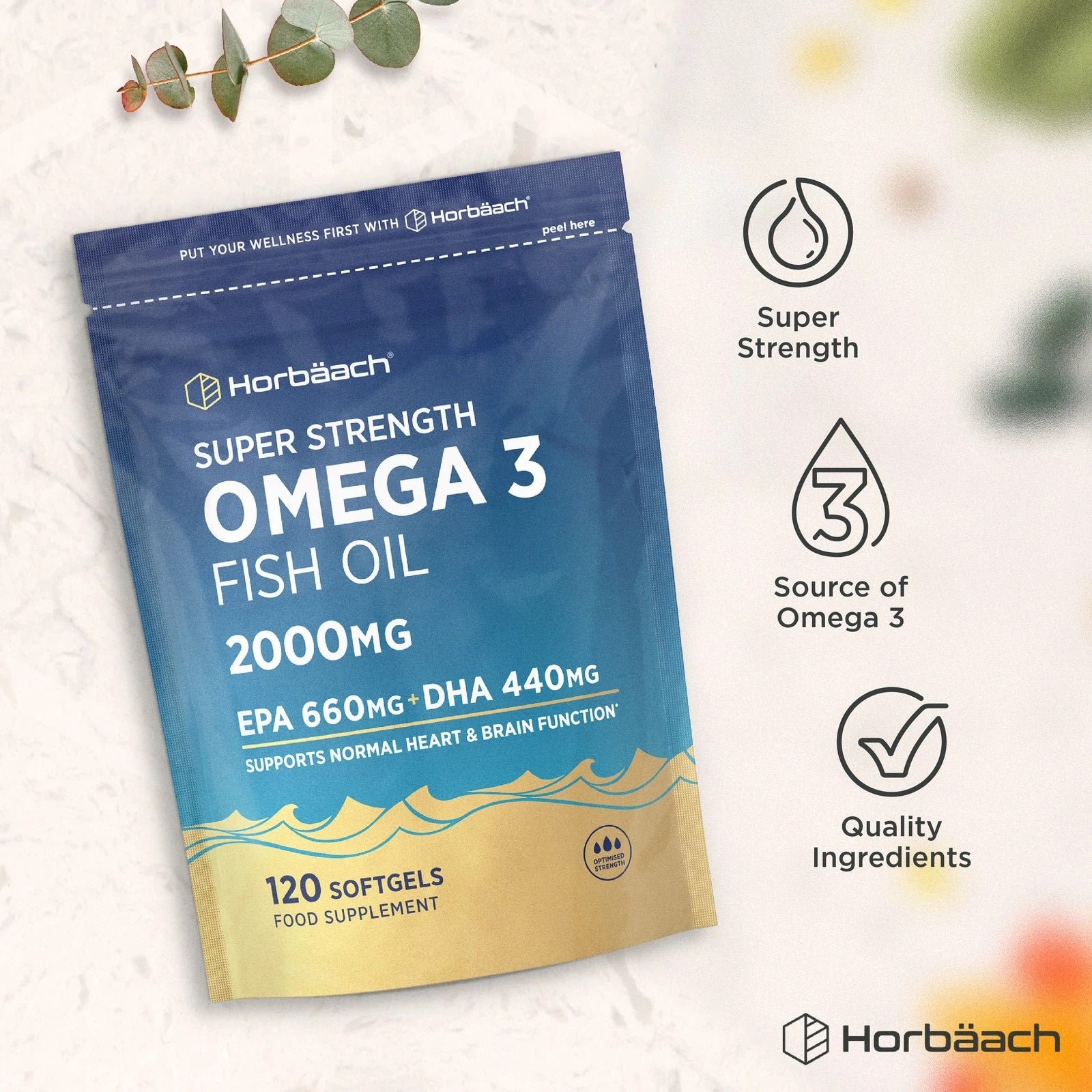 Omega 3 Fish Oil 2000 mg | 120 Softgels