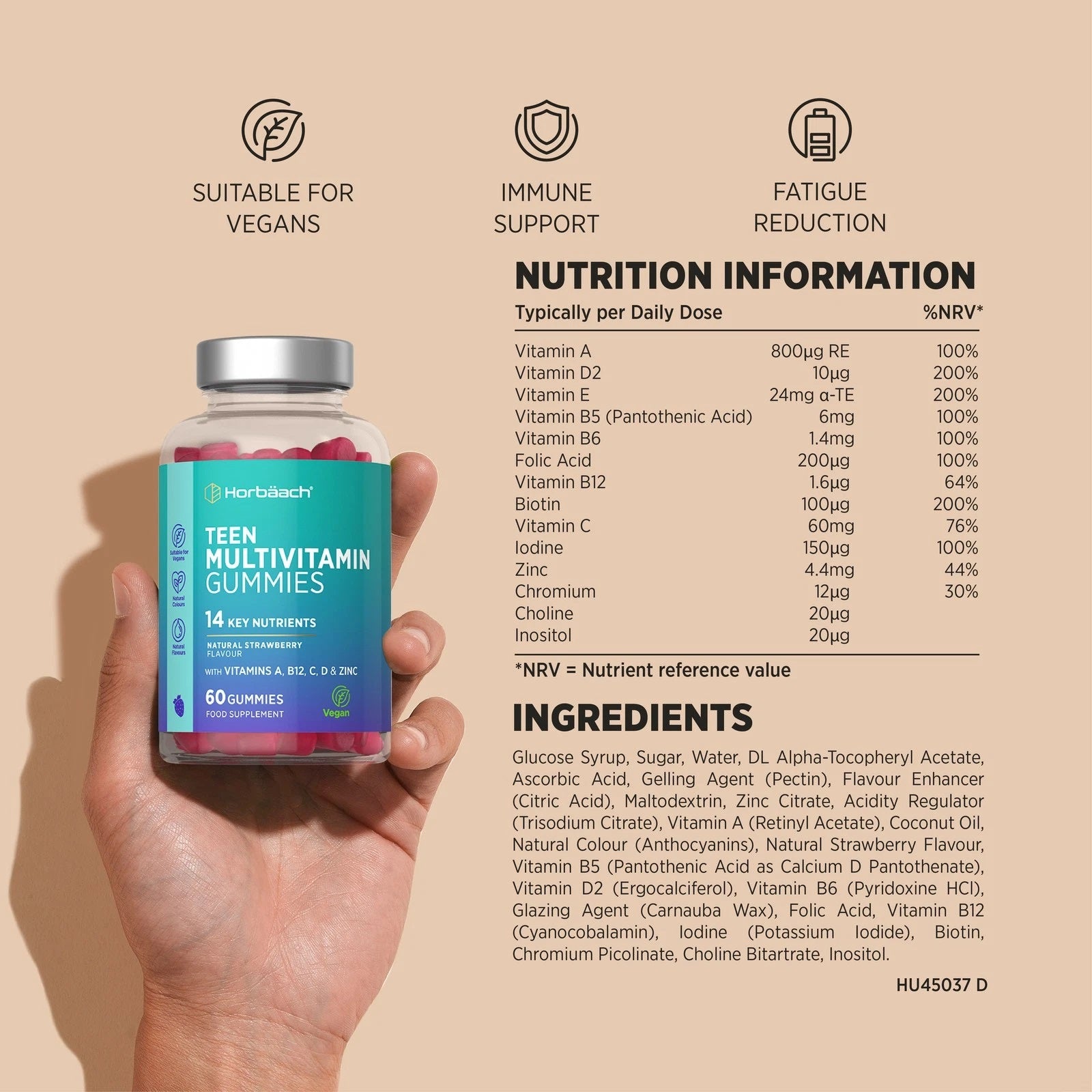 Multivitamins for Teens | 60 Gummies