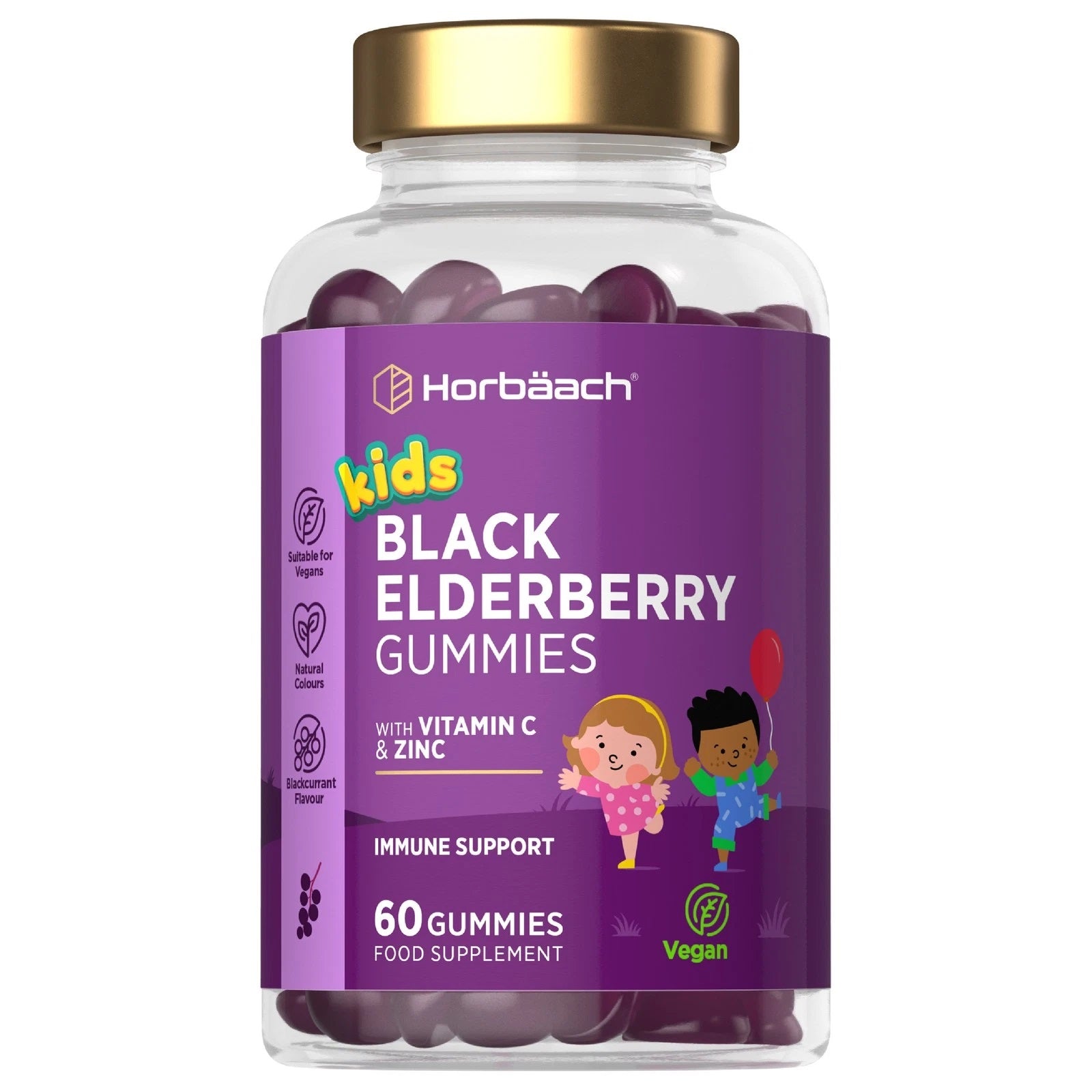 Black Elderberry for Kids | 60 Gummies