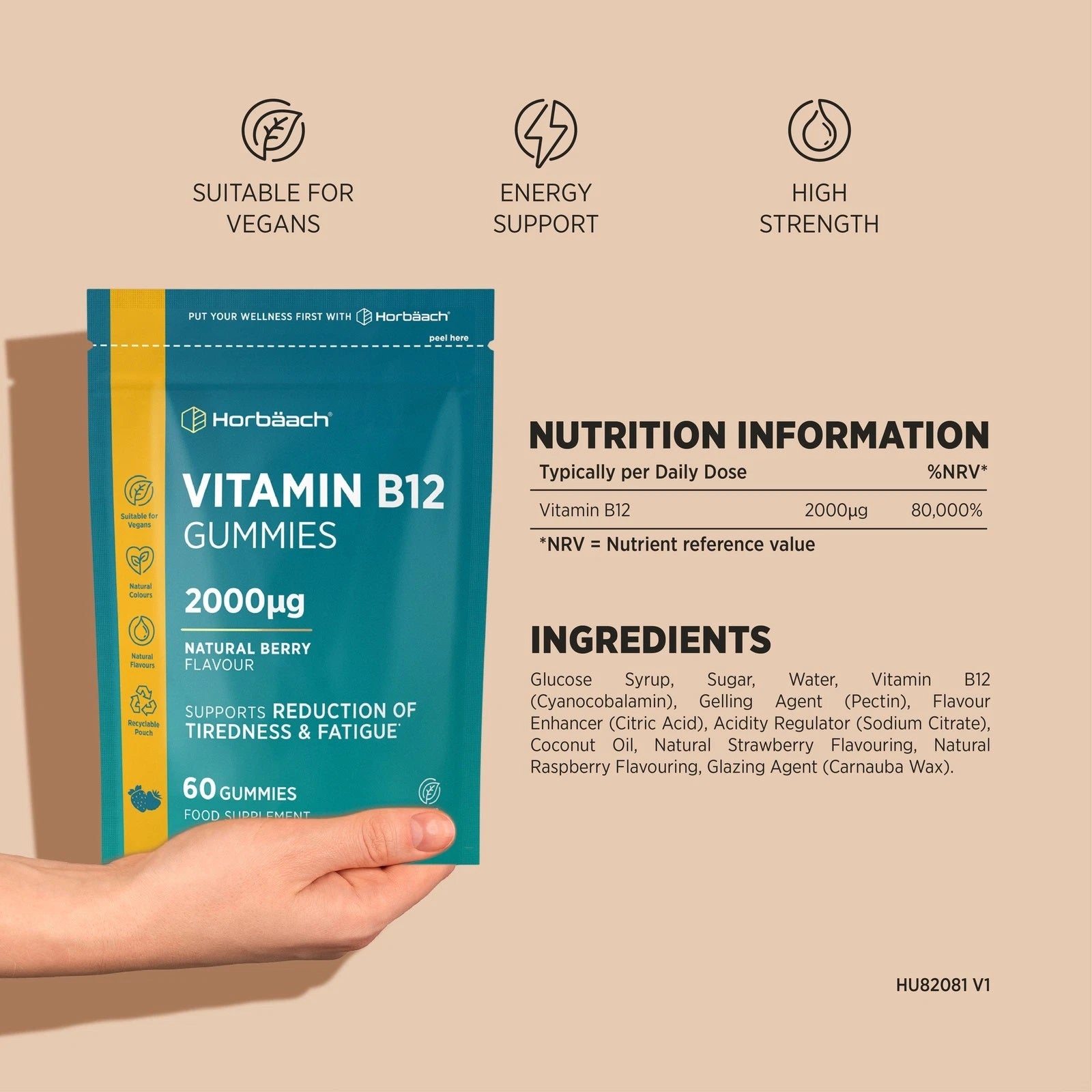 Vitamin B12 2000mcg | 60 Gummies