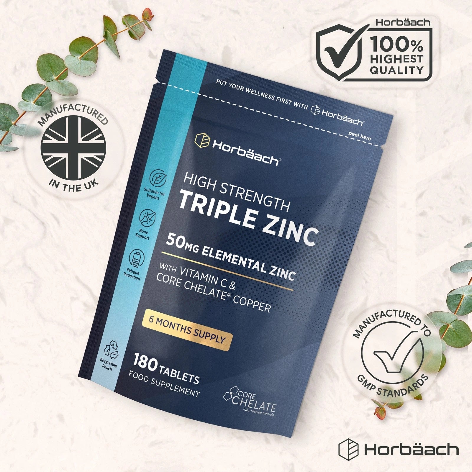 Triple Zinc Complex 50 mg | 180 Tablets