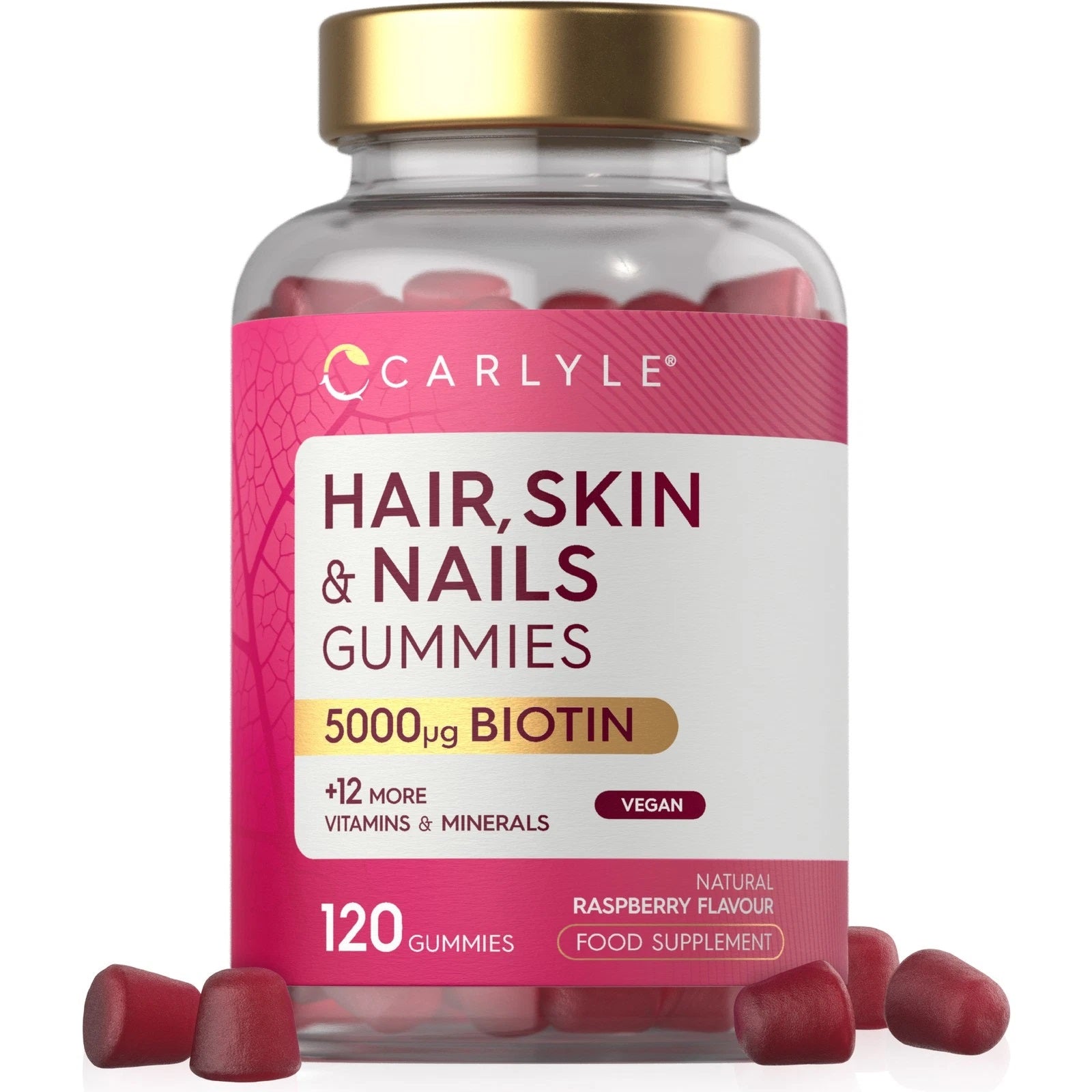 Complément Alimentaire Horbaach – Gommes Cheveux, Peau, Ongles – 60 Gommes Saveur Framboise