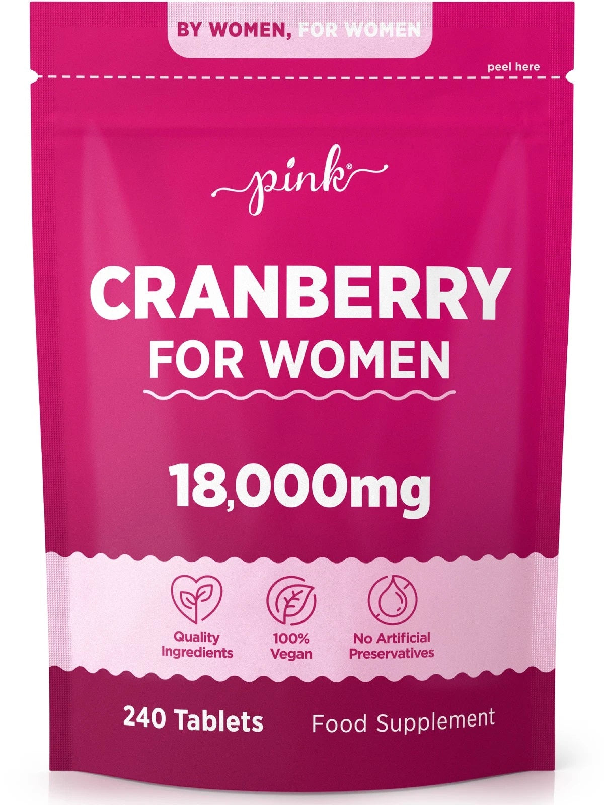 Cranberry 18,000 mg for Women | 240 Tablets