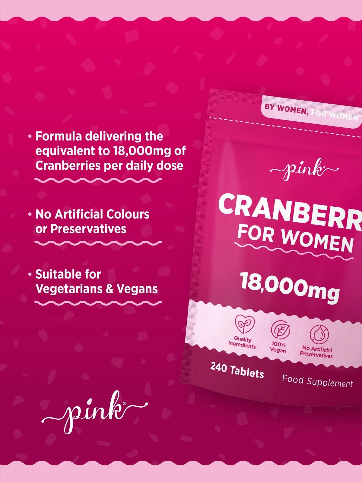 Cranberry 18,000 mg for Women | 240 Tablets