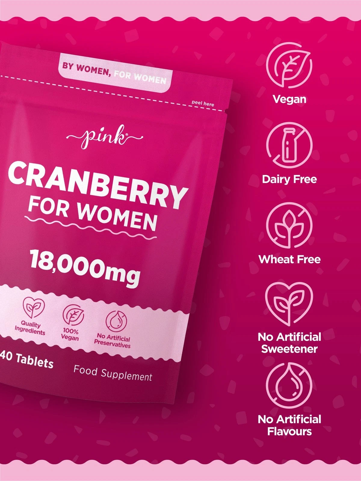 Cranberry 18,000 mg for Women | 240 Tablets