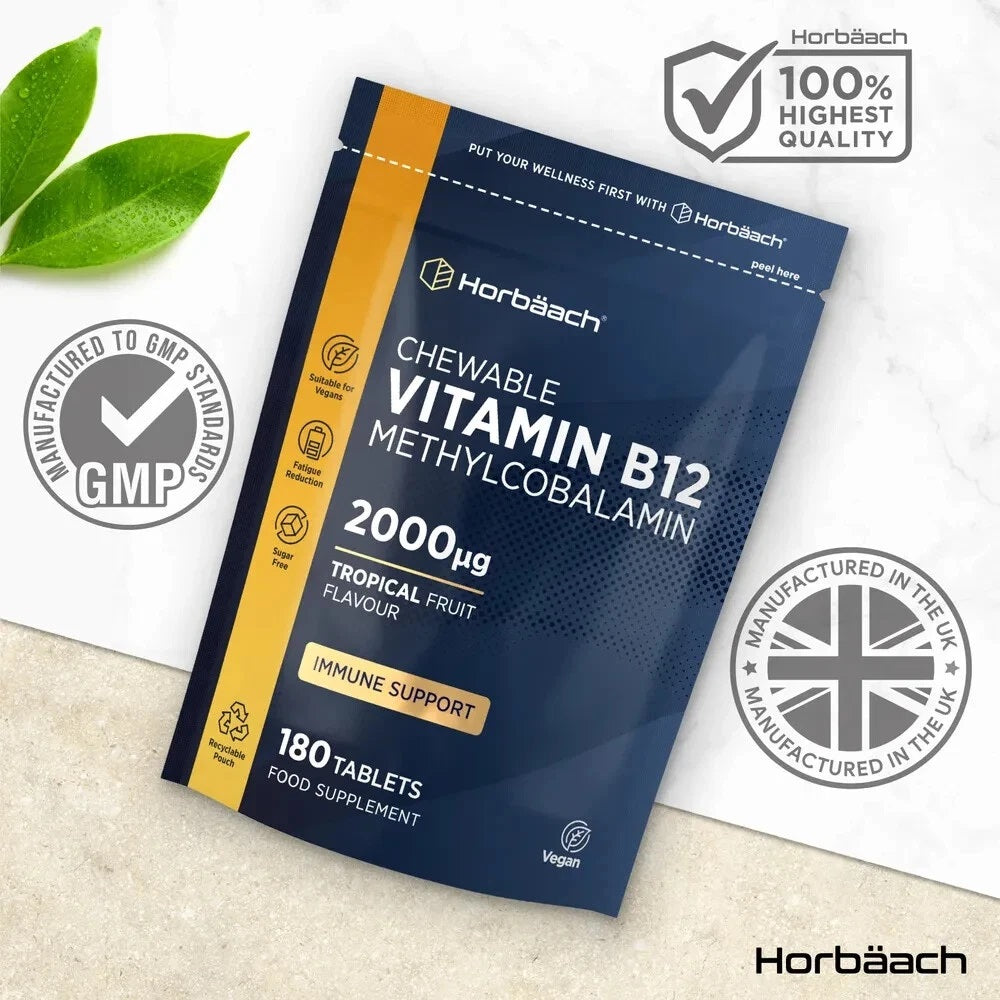 Vitamin B12 2000 ug | 180 Chewable Tablets