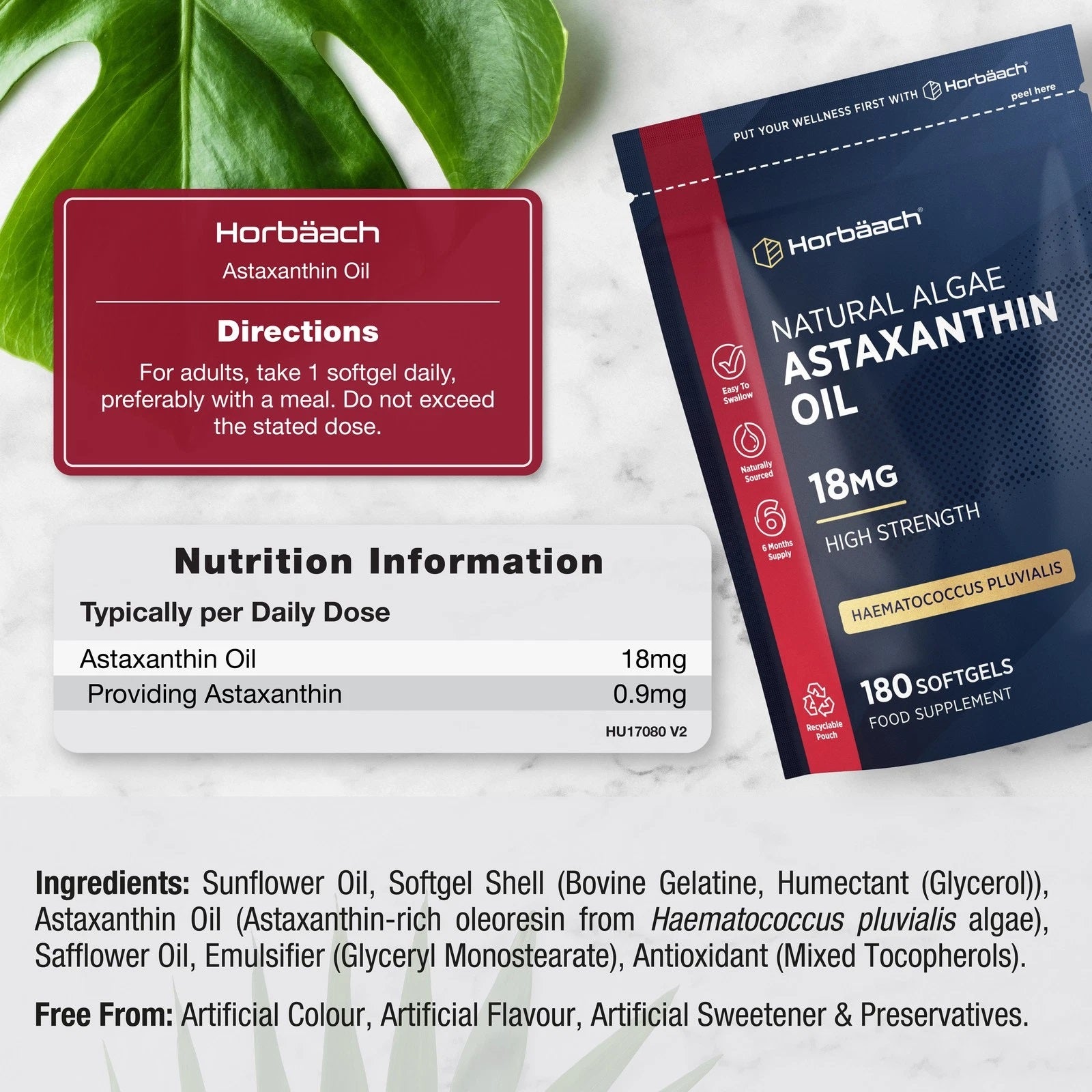 Astaxanthin 18 mg | 180 Softgels