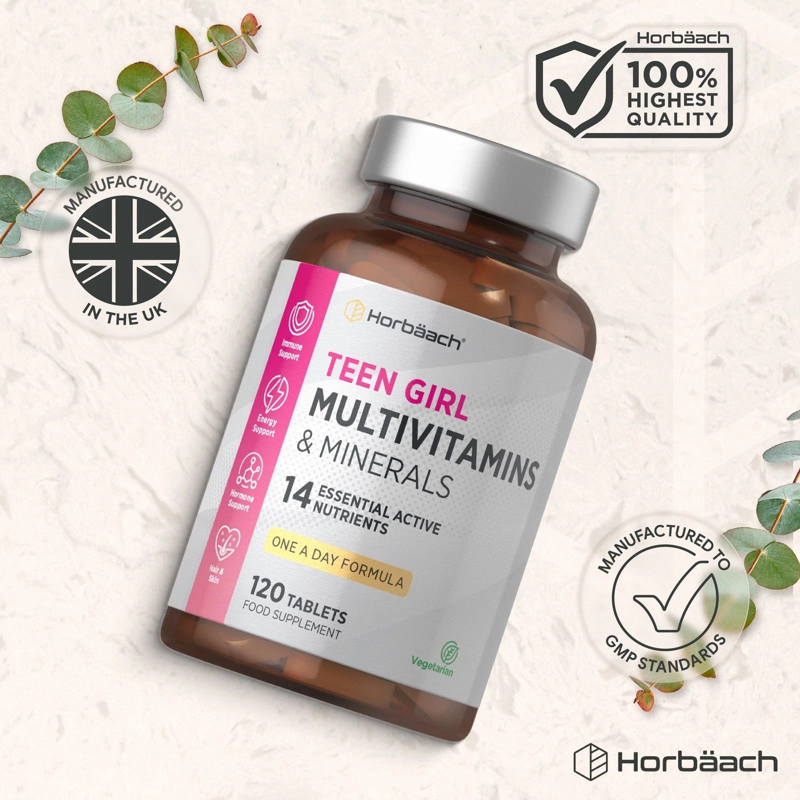 Multivitamins and Minerals for Teen Girls | 120 Tablets