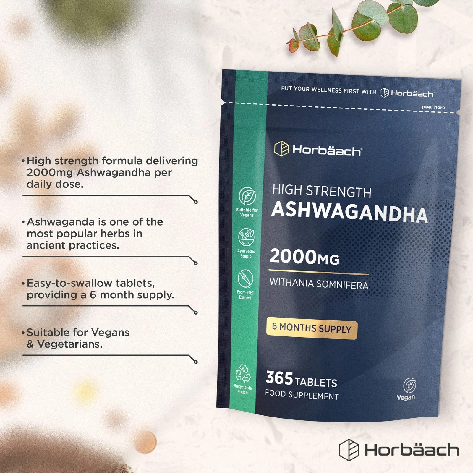 Ashwagandha 2000 mg | 365 Tablets
