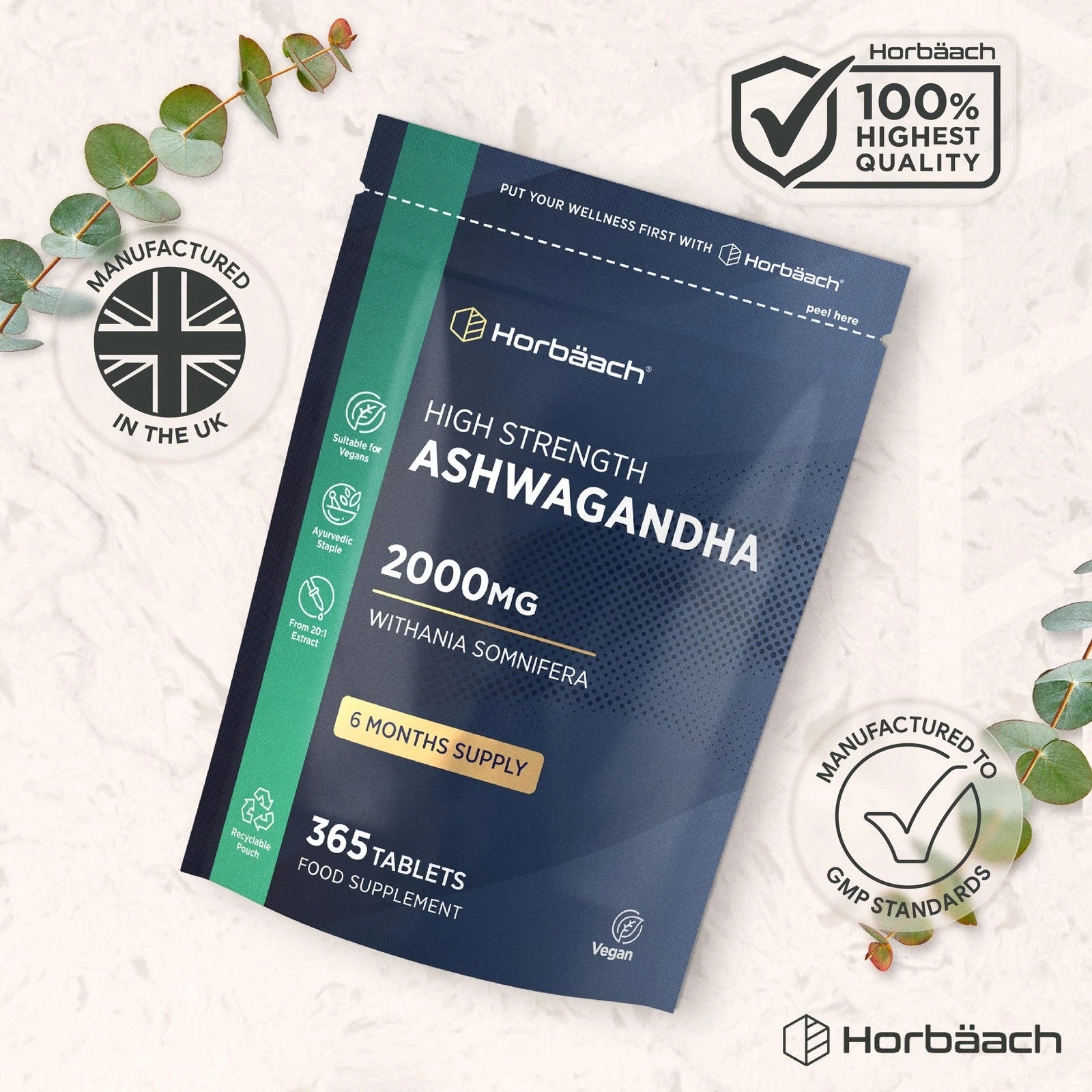 Ashwagandha 2000 mg | 365 Tablets