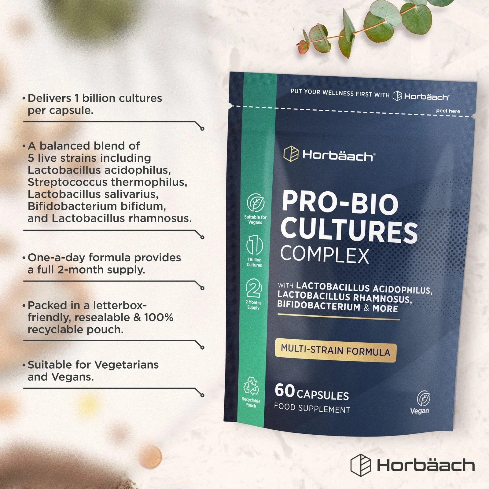 ProBio Cultures | 1 Billion CFU | 60 Capsules
