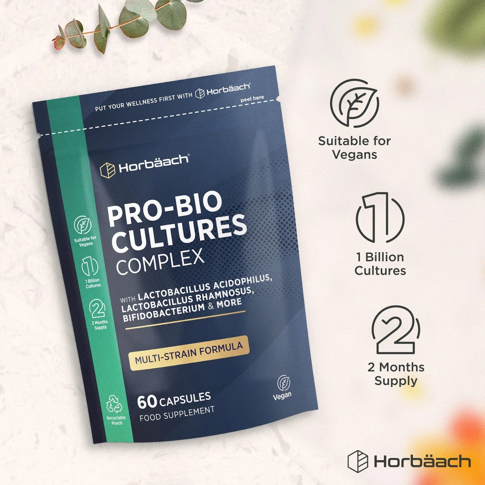 ProBio Cultures | 1 Billion CFU | 60 Capsules