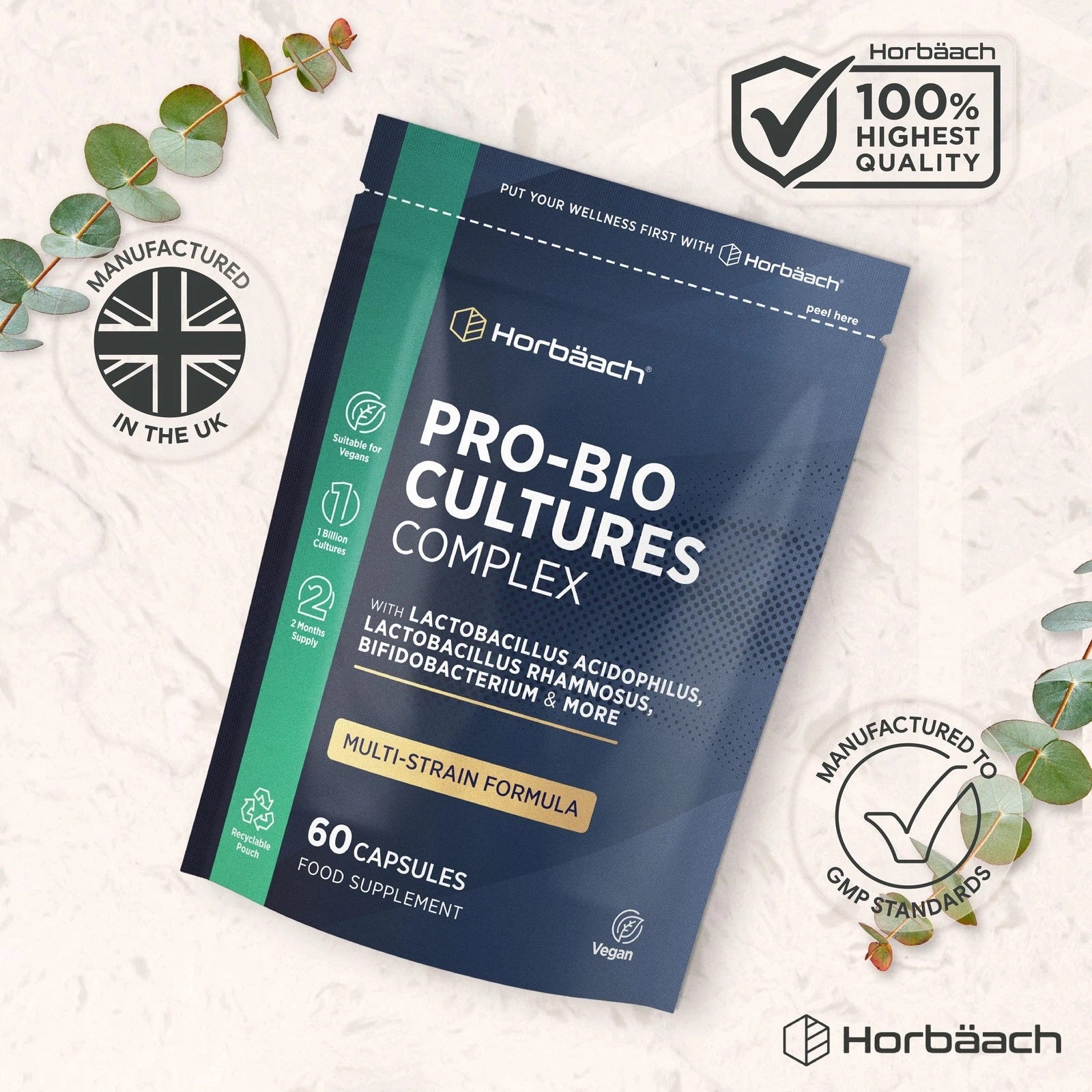 ProBio Cultures | 1 Billion CFU | 60 Capsules