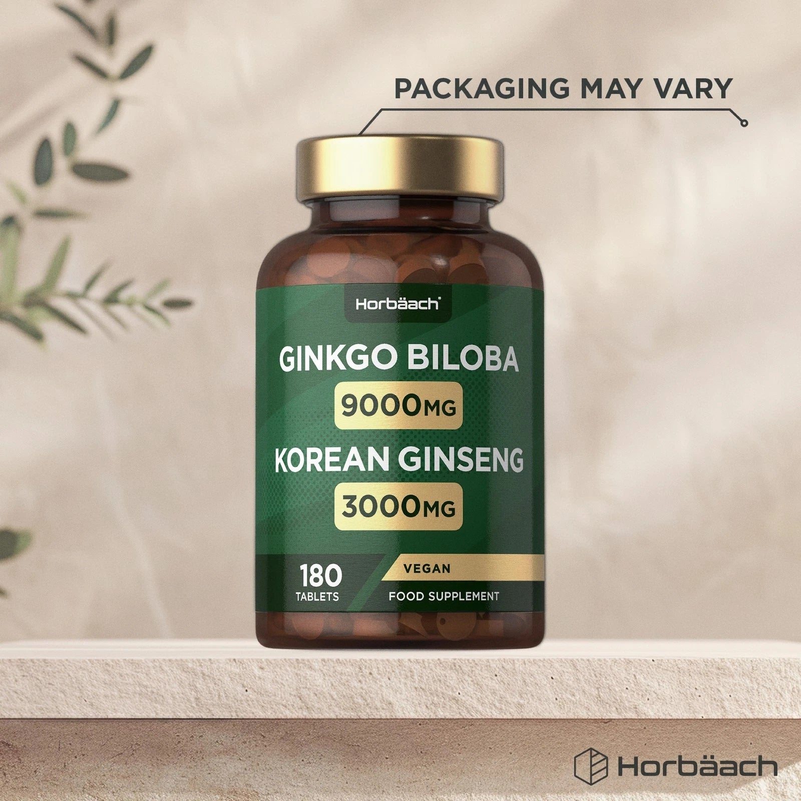 Ginkgo Biloba 9000 mg and Ginseng 3000 mg | 180 Tablets