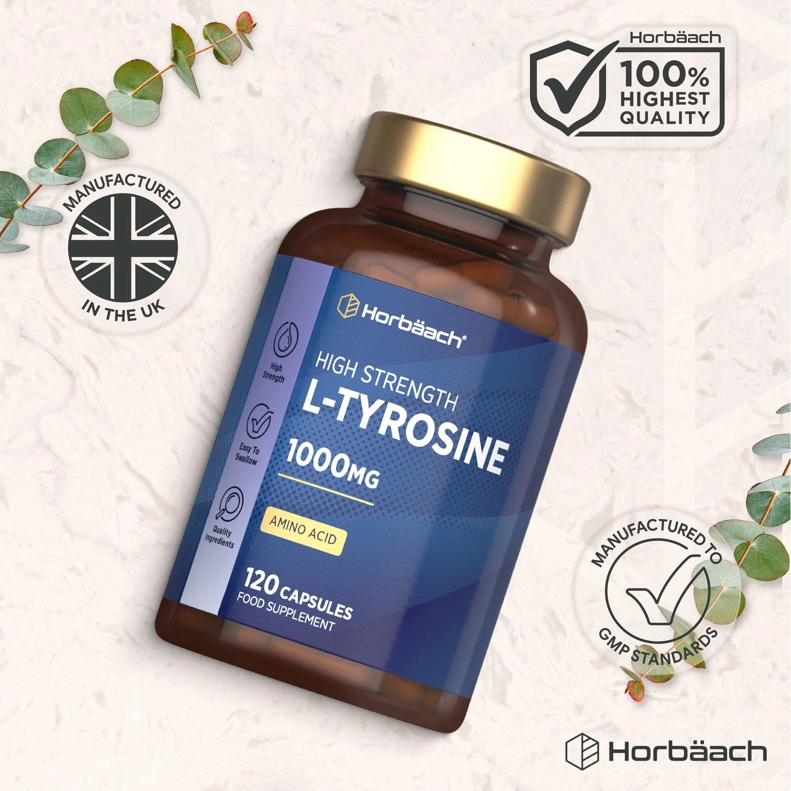 L-Tyrosine 1000 mg | 120 Capsules