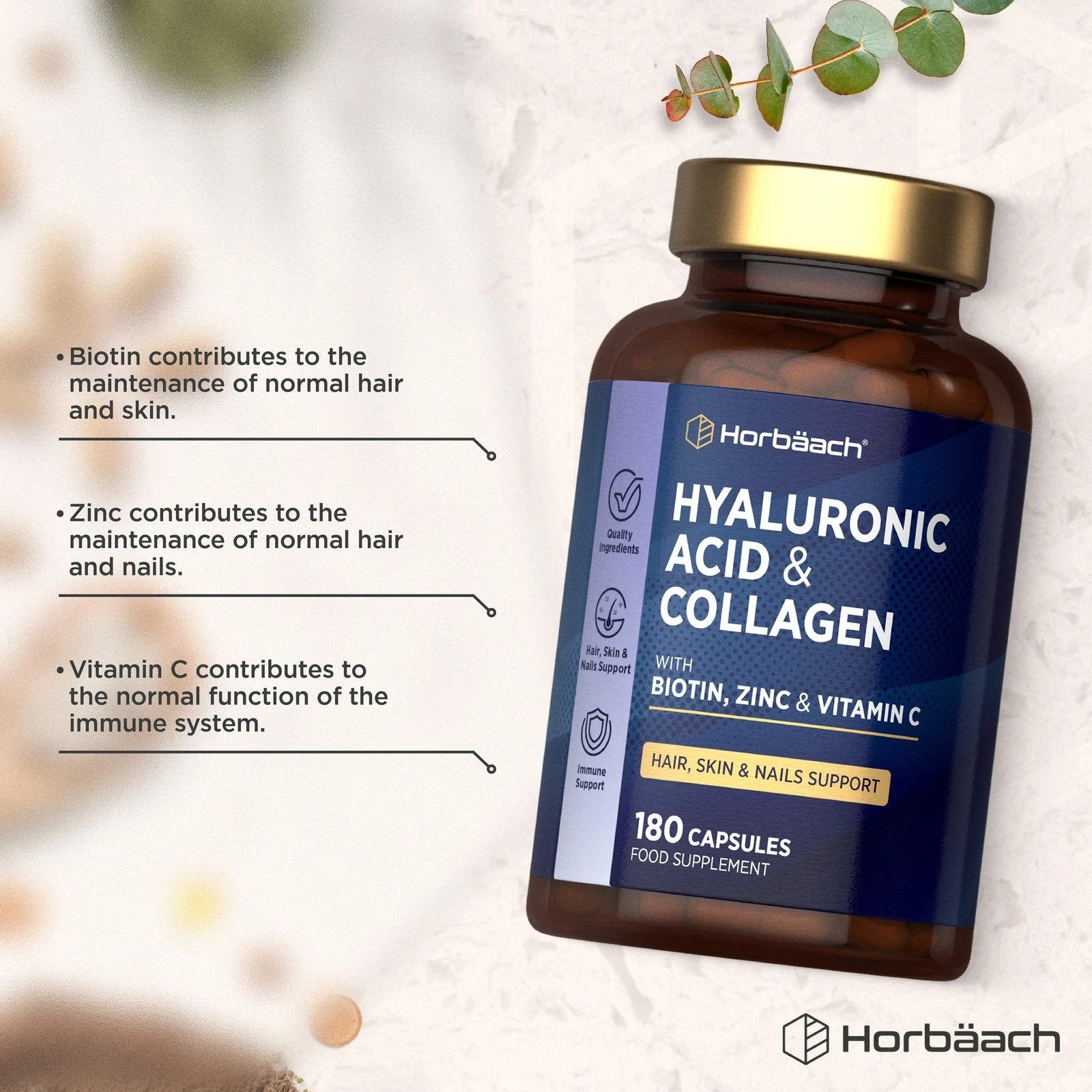 Hyaluronic Acid Complex with Collagen | 180 Capsules