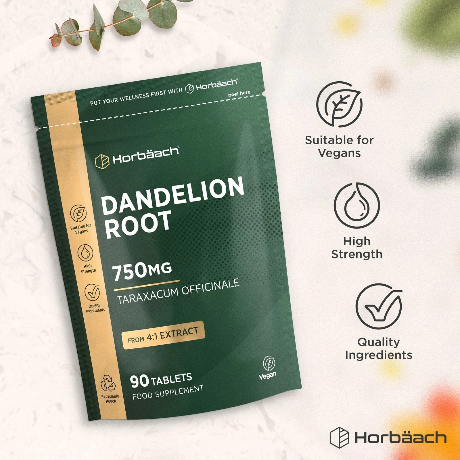 Dandelion Root 750 mg | 90 Tablets