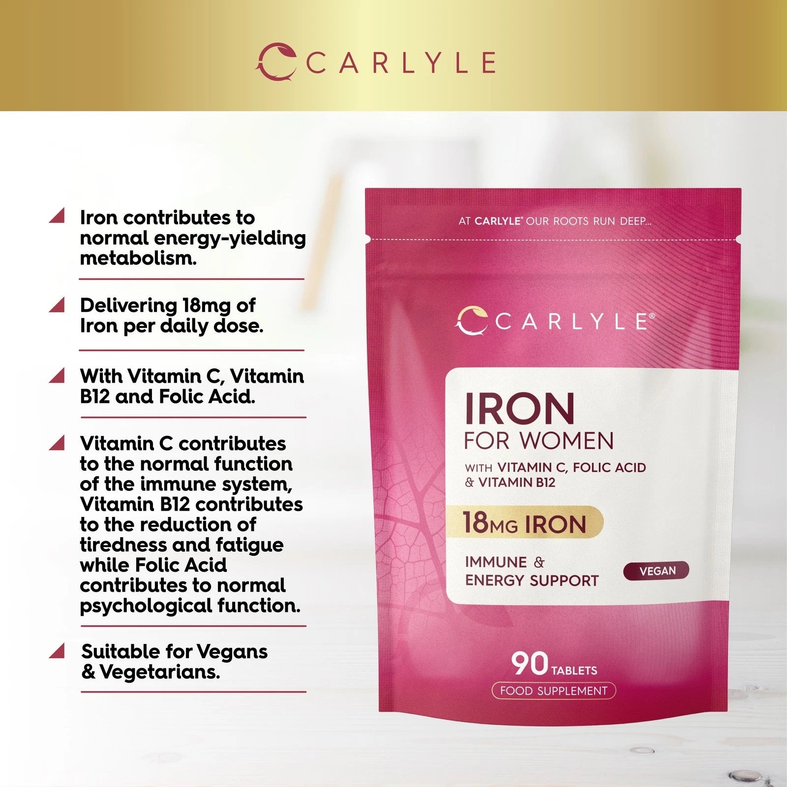 Iron Complex for Women 18 mg | 90 Tablets