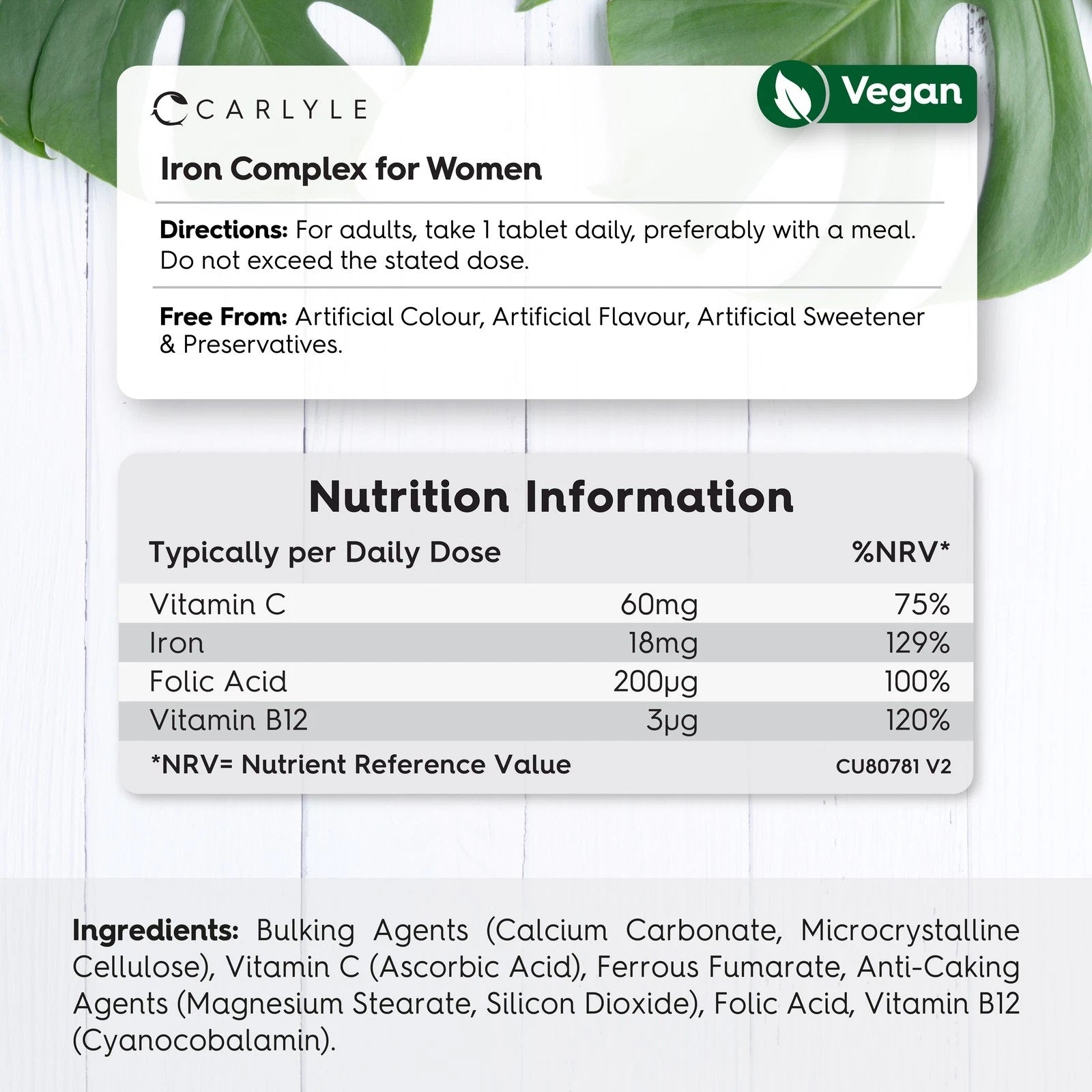 Iron Complex for Women 18 mg | 90 Tablets