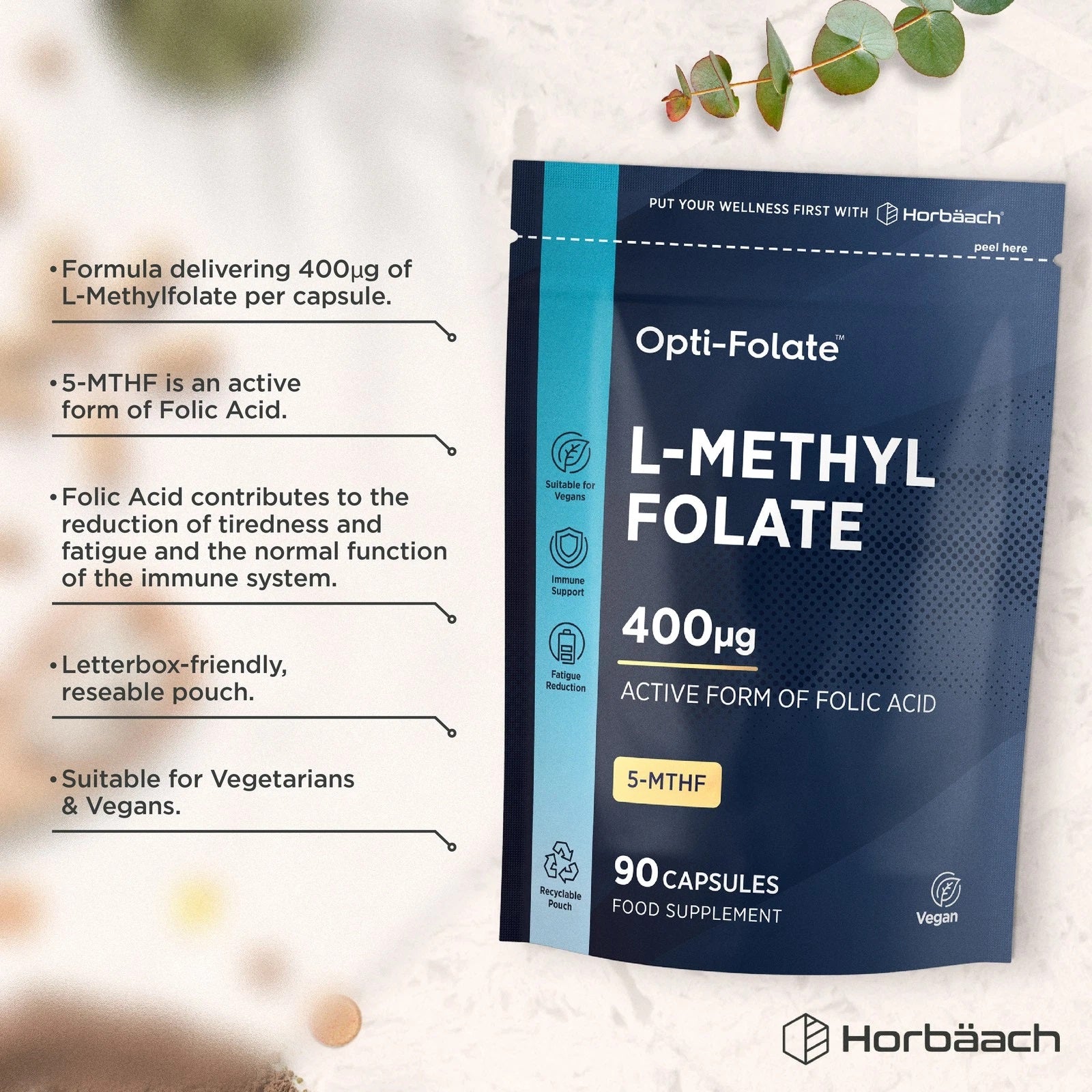 L-Methylfolate 400 ug | 90 Capsules