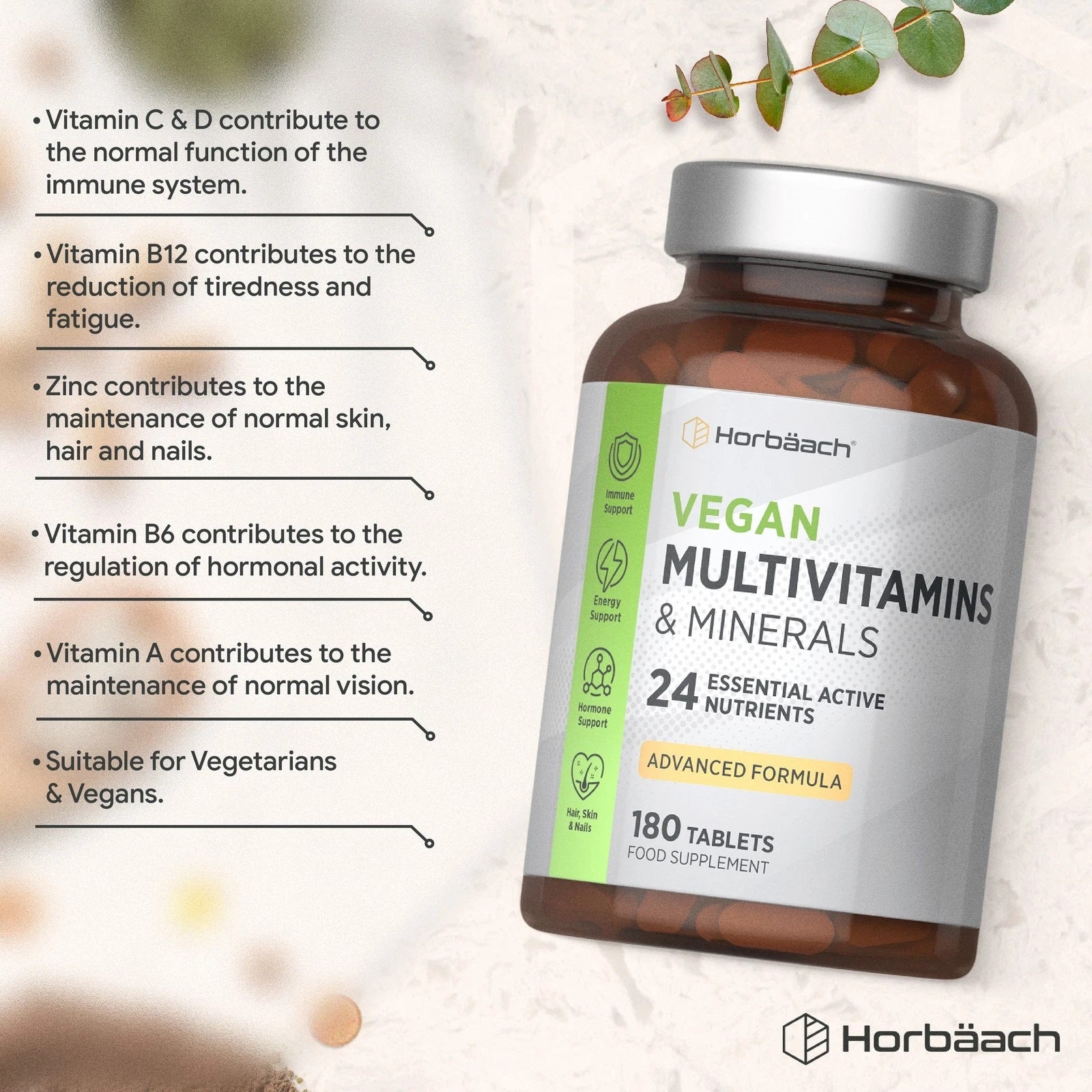 Multivitamins and Minerals | Vegan | 180 Tablets
