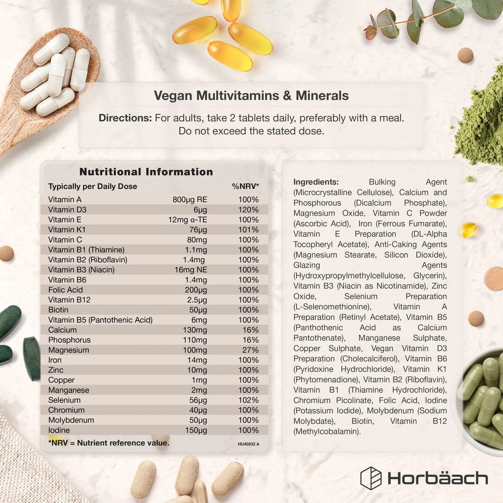 Multivitamins and Minerals | Vegan | 180 Tablets