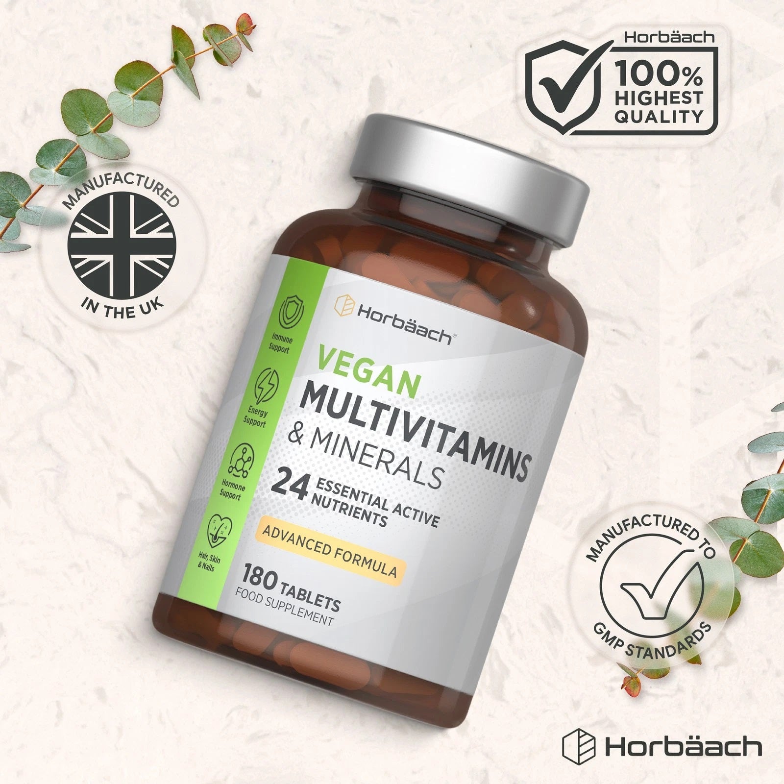 Multivitamins and Minerals | Vegan | 180 Tablets