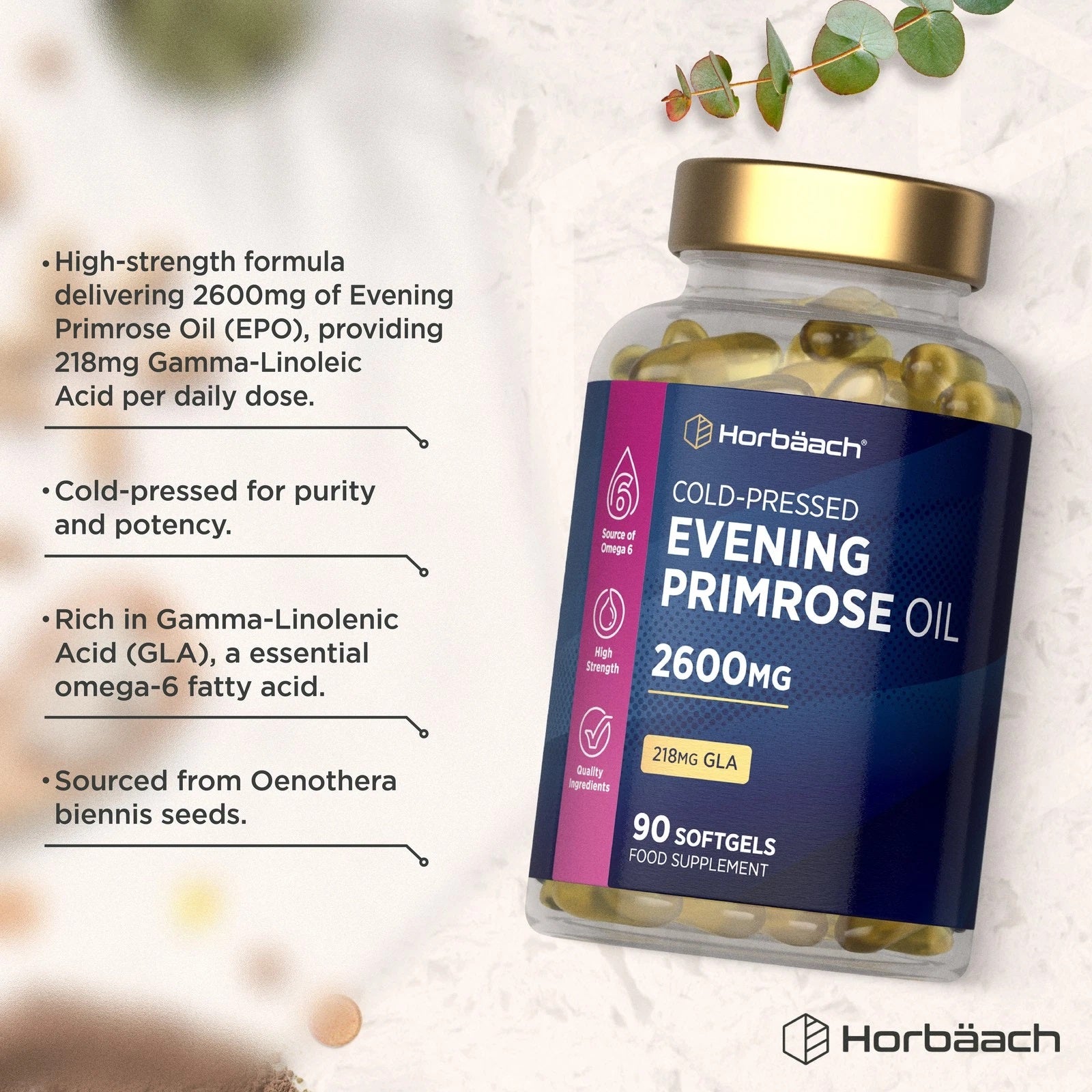 Evening Primrose Oil 2600 mg | 90 Softgels