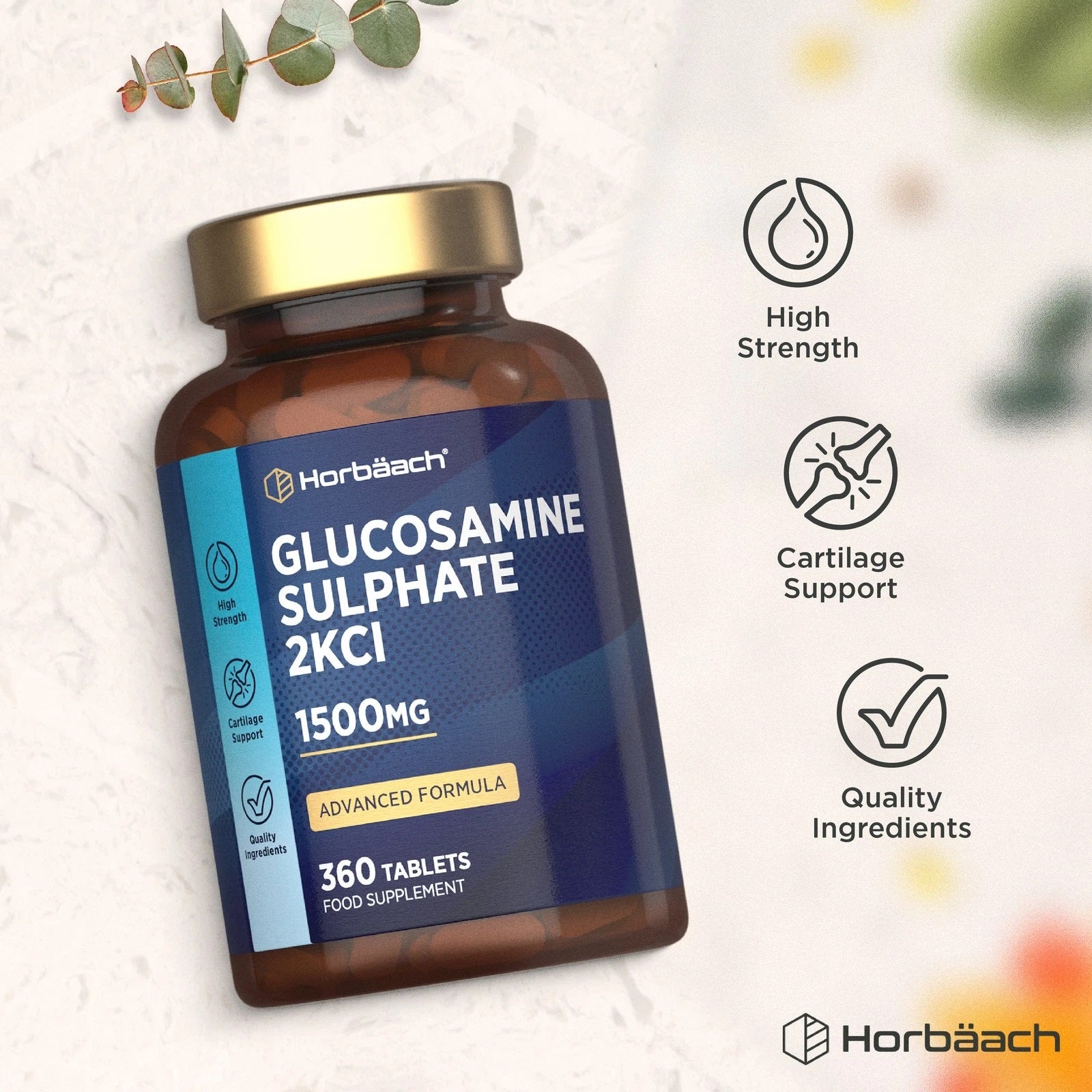 Glucosamine Sulphate 2KCl 1500 mg | 360 Tablets