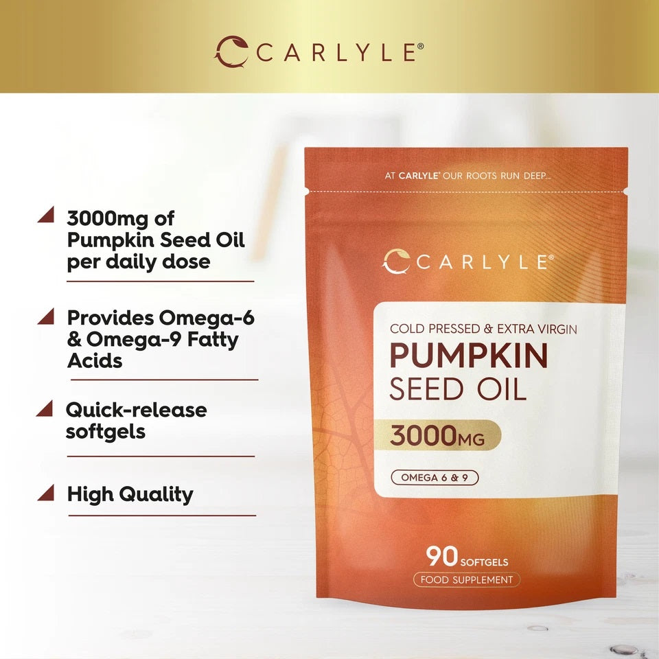Pumpkin Seed Oil 3000 mg | 90 Softgels