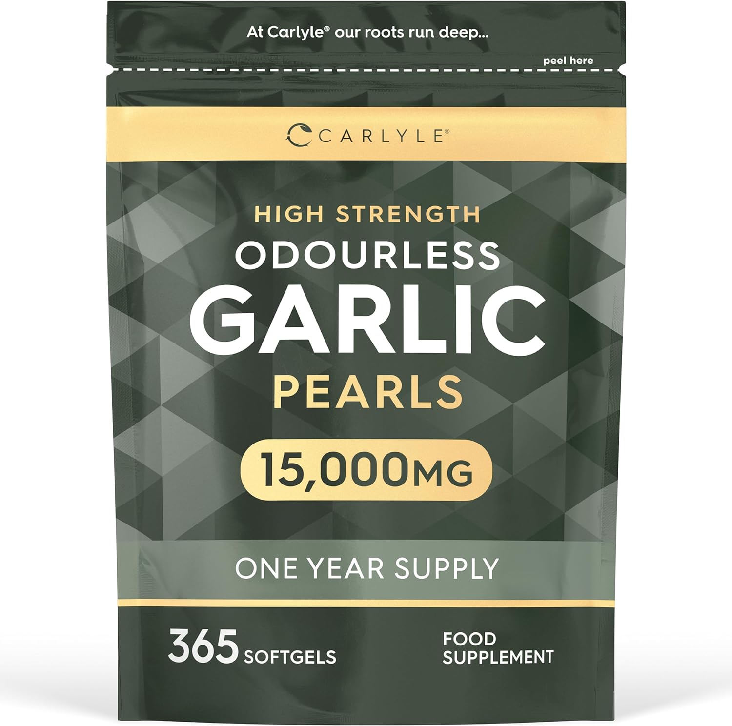Odourless Garlic Pearls 15,000 mg | 365 Softgels