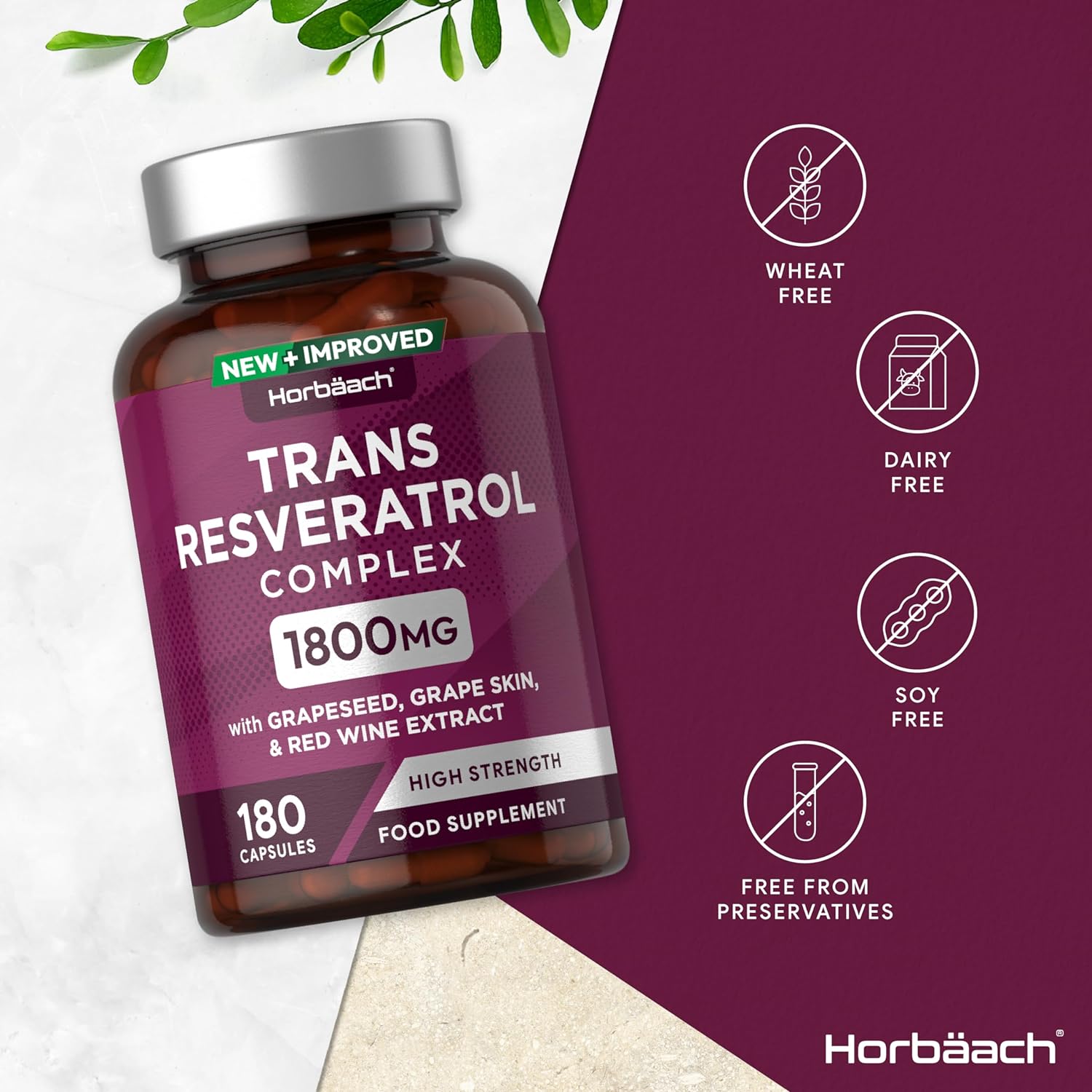 Trans Resveratrol Complex 1800 mg | 180 Capsules