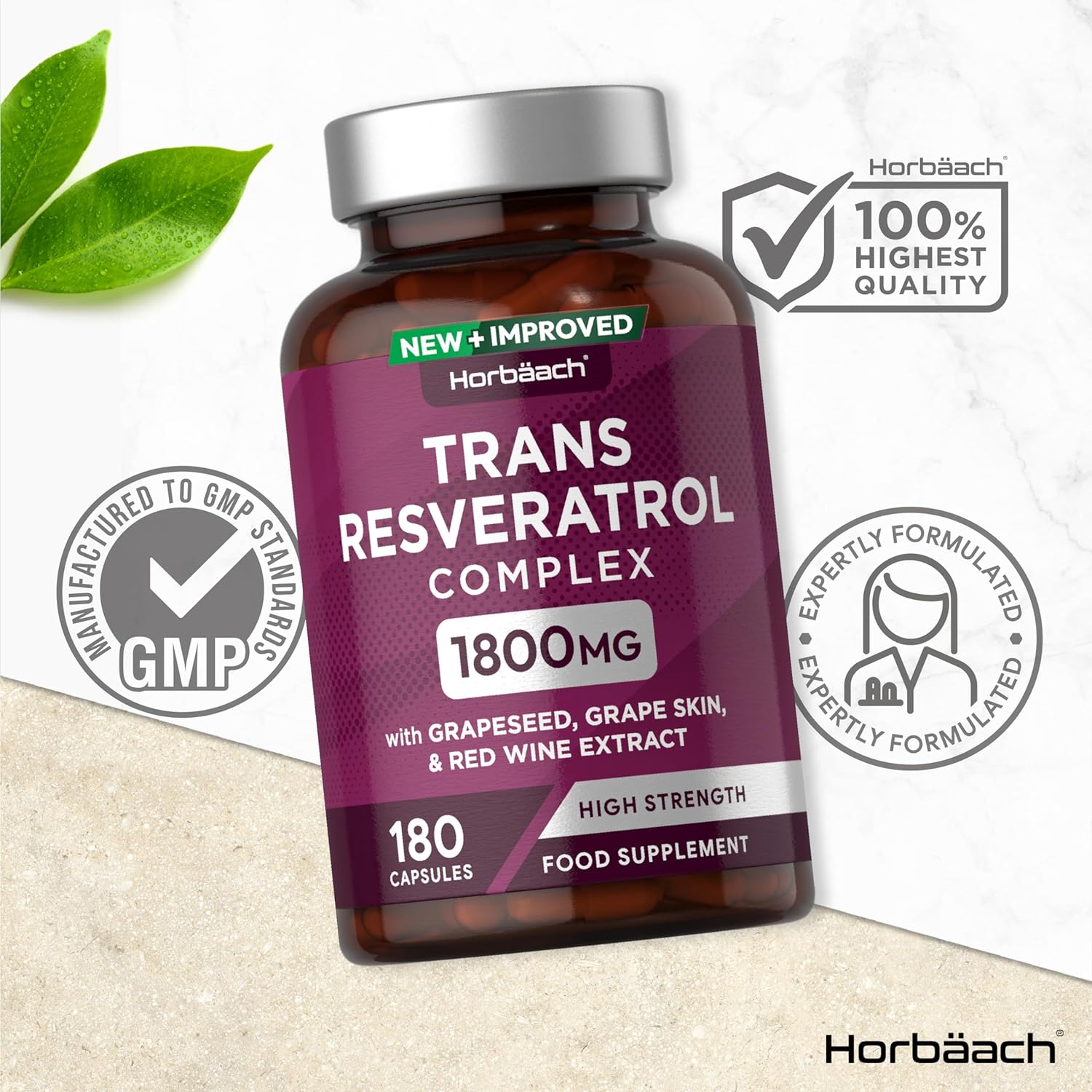 Trans Resveratrol Complex 1800 mg | 180 Capsules