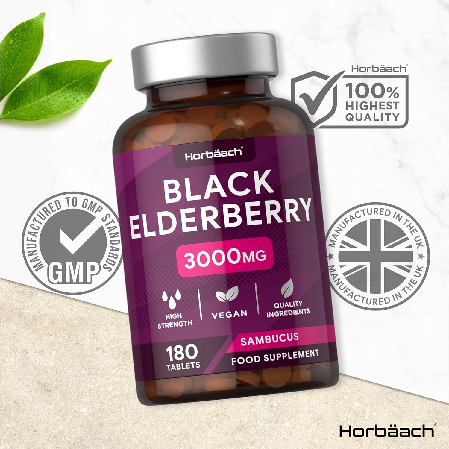 Black Elderberry 3000 mg | 180 Tablets