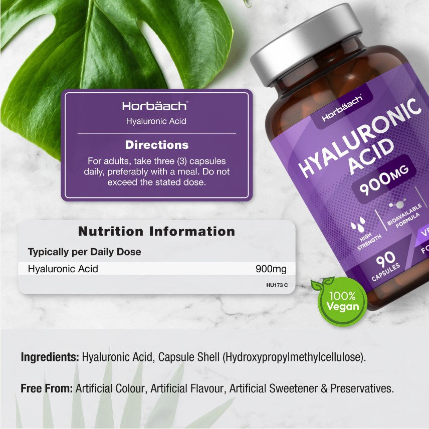 Hyaluronic Acid 900 mg | 90 Capsules