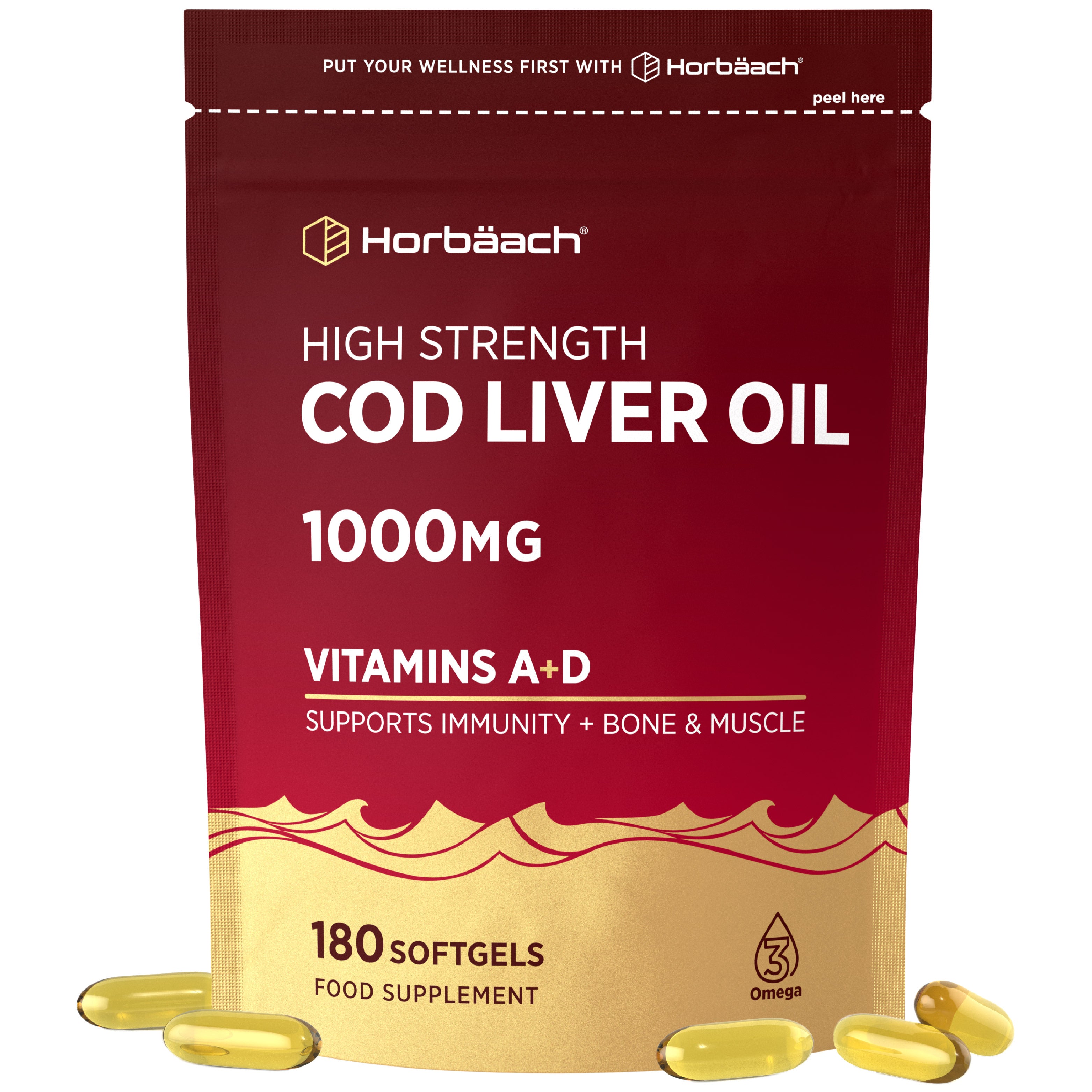 Cod Liver Oil 1000 mg | 180 Softgels