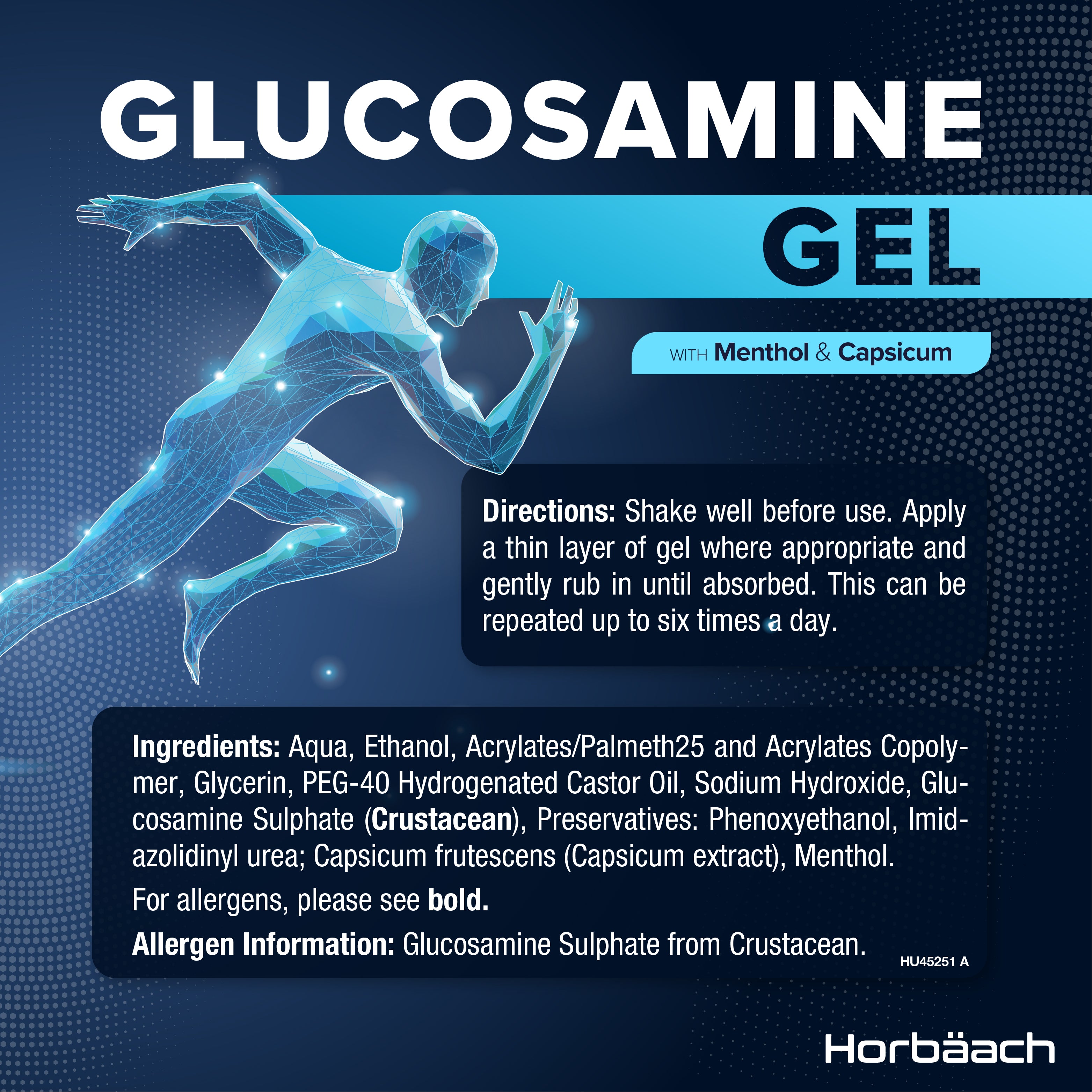 Glucosamine Gel with Menthol and Capsicum | 150 mL