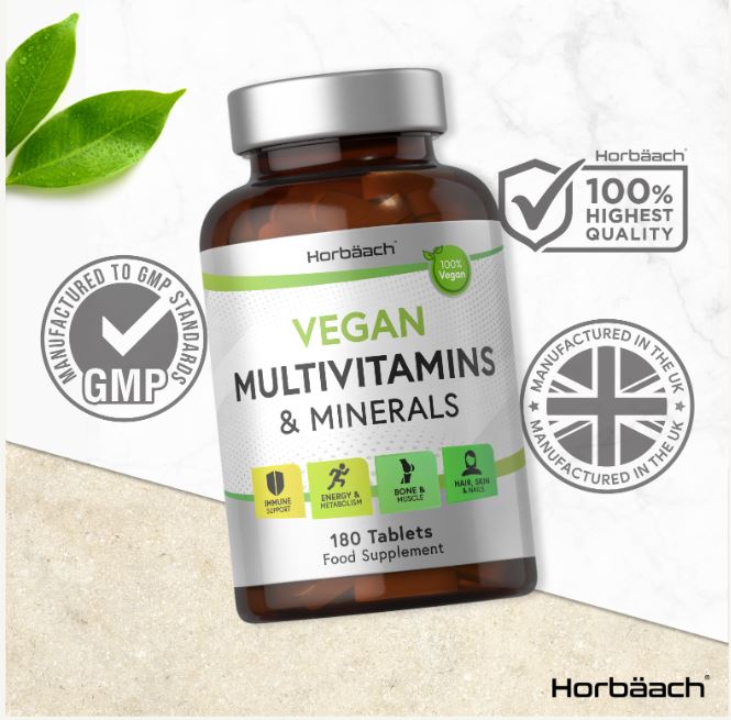 Multivitamins and Minerals | Vegan | 180 Tablets