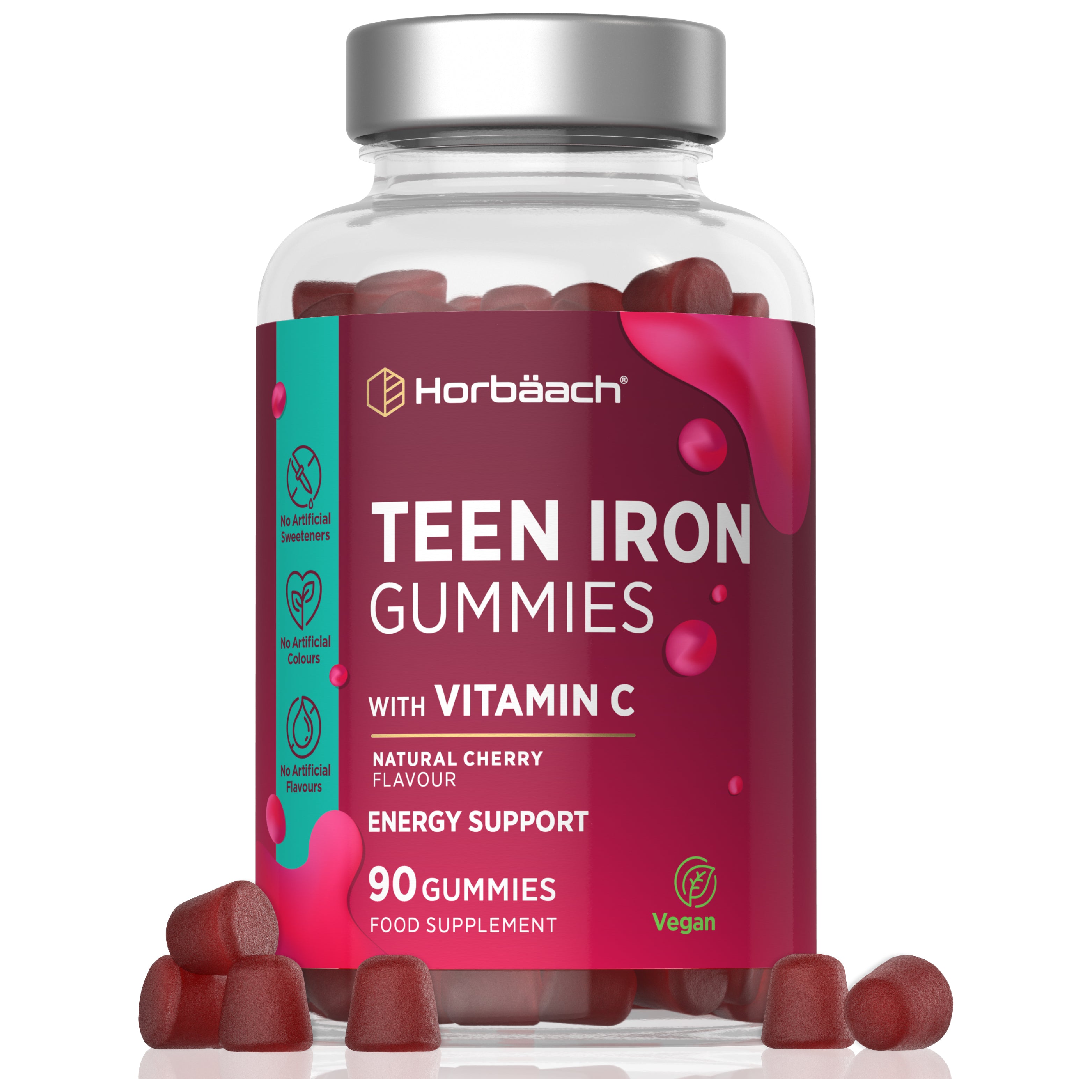 Iron with Vitamin C for Teens | 90 Gummies
