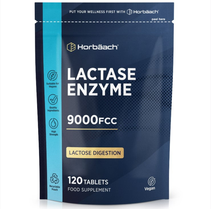 Lactase Enzymes 9000 FCC Units | 120 Tablets